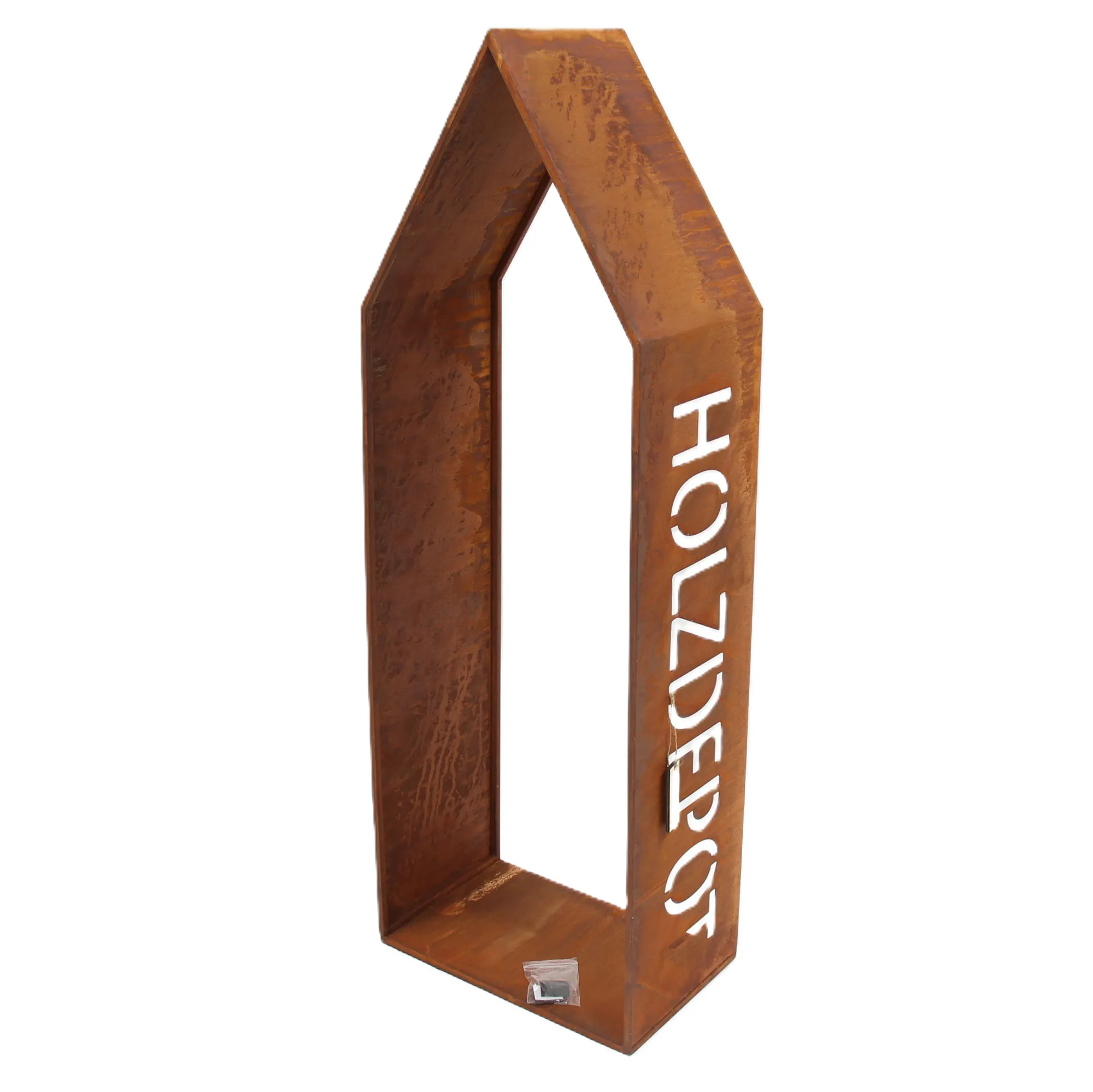 Kaminholz-Regal "Rustic"  im Frank Flechtwaren Online Shop für Rostdeko für Ihren Garten kaufen