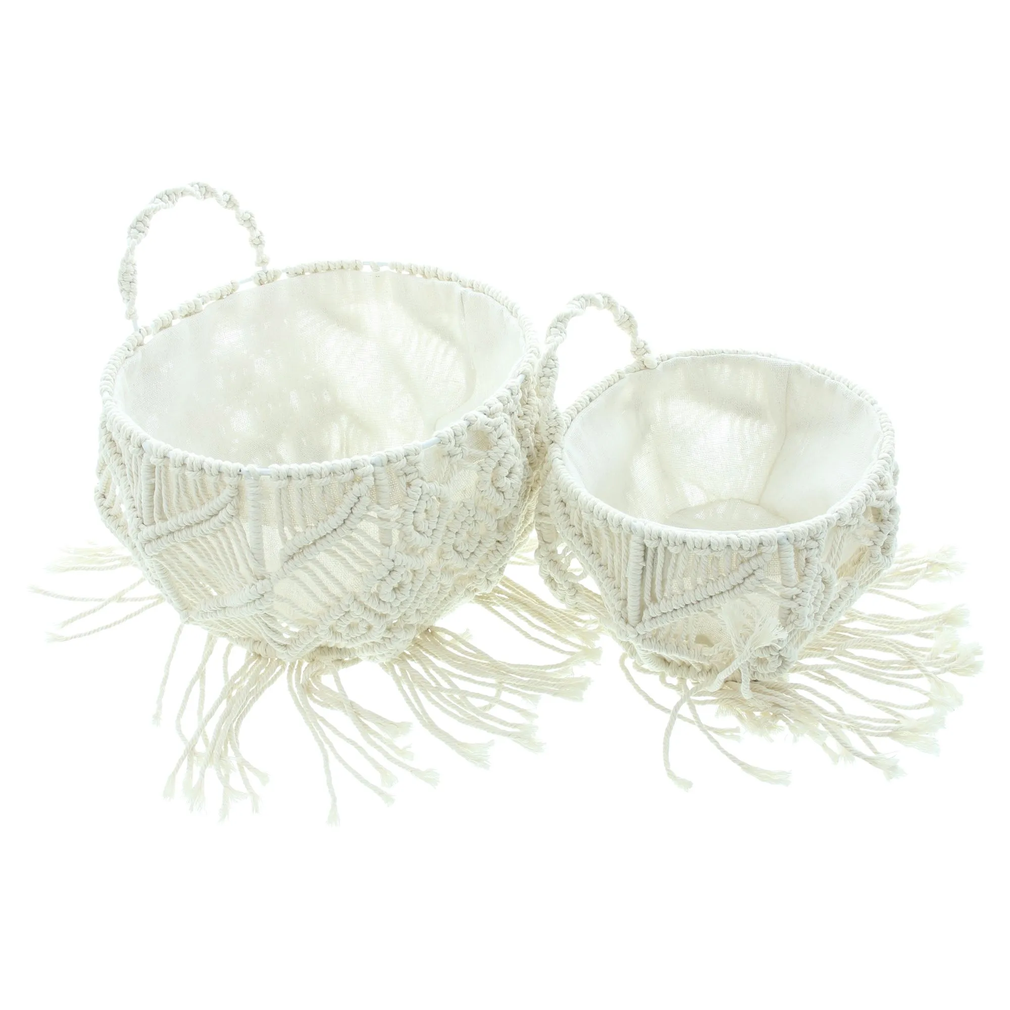 Wandkorb "Makramee", 2er Set  im Frank Flechtwaren Online Shop für Ibiza-Vibes kaufen