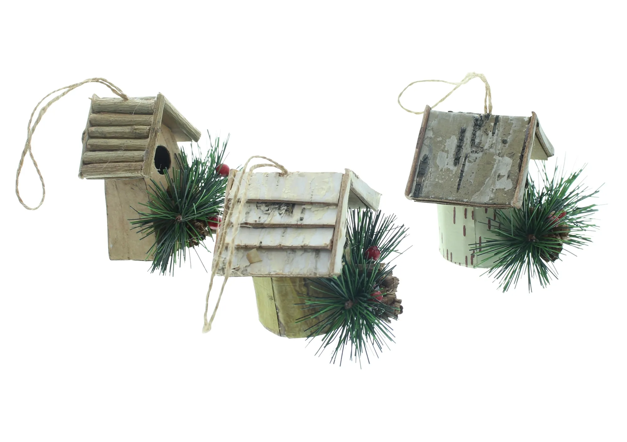 Hänger "Vogelhäuschen", 3er Set  im Frank Flechtwaren Online Shop für Herbstliche Dekohänger kaufen