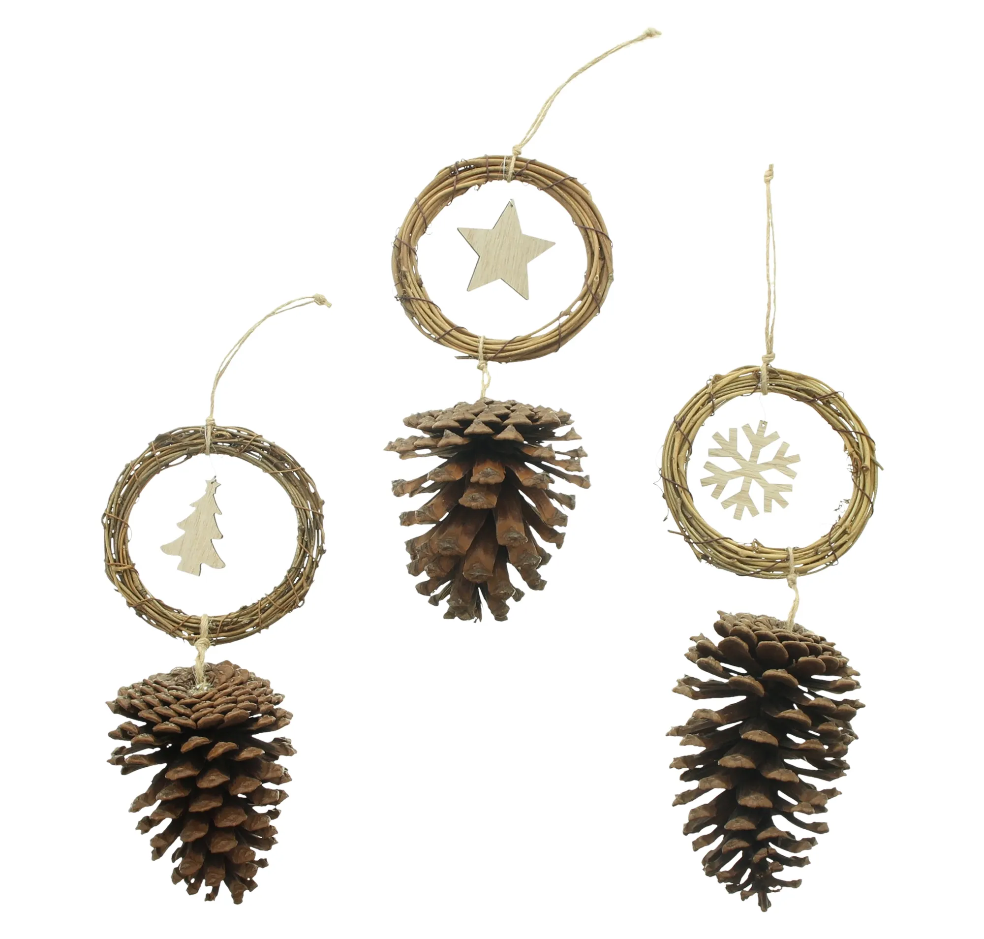 Hänger "Pinienzapfen", 3er Set  im Frank Flechtwaren Online Shop für Nordischer Winter kaufen