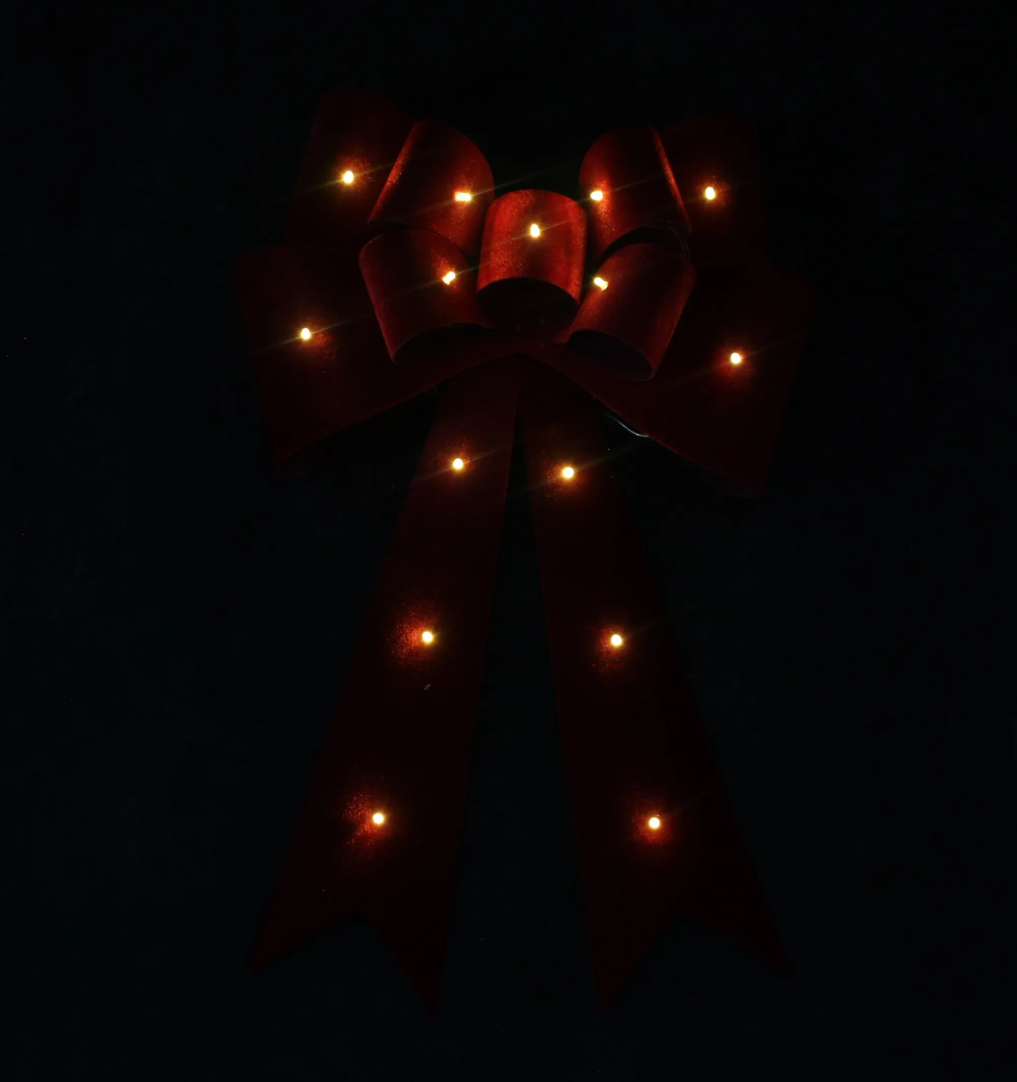 LED-Schleife "Rot"  im Frank Flechtwaren Online Shop für Weihnachtliche LED-Deko kaufen