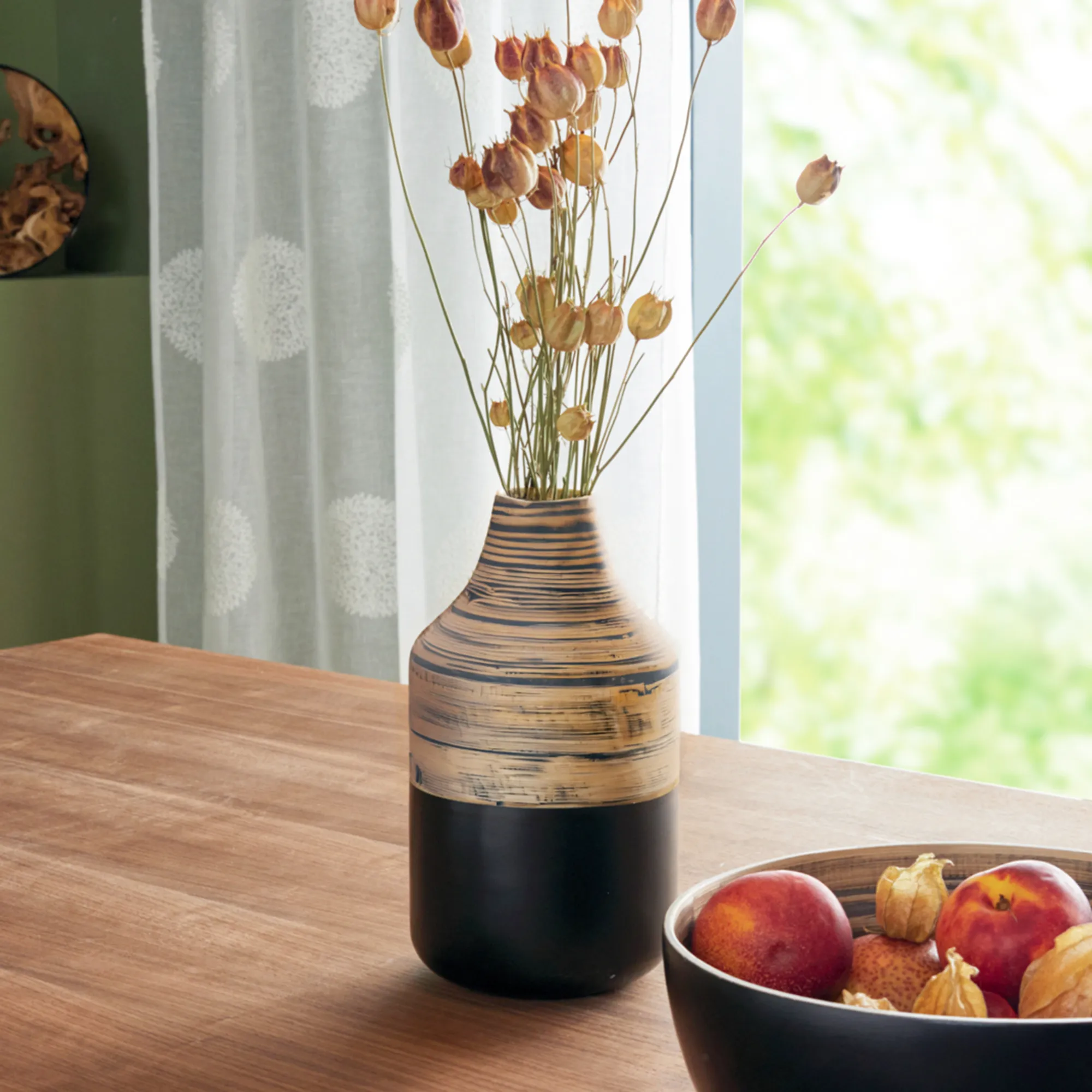 Dekovase "Black Bamboo"  im Frank Flechtwaren Online Shop kaufen