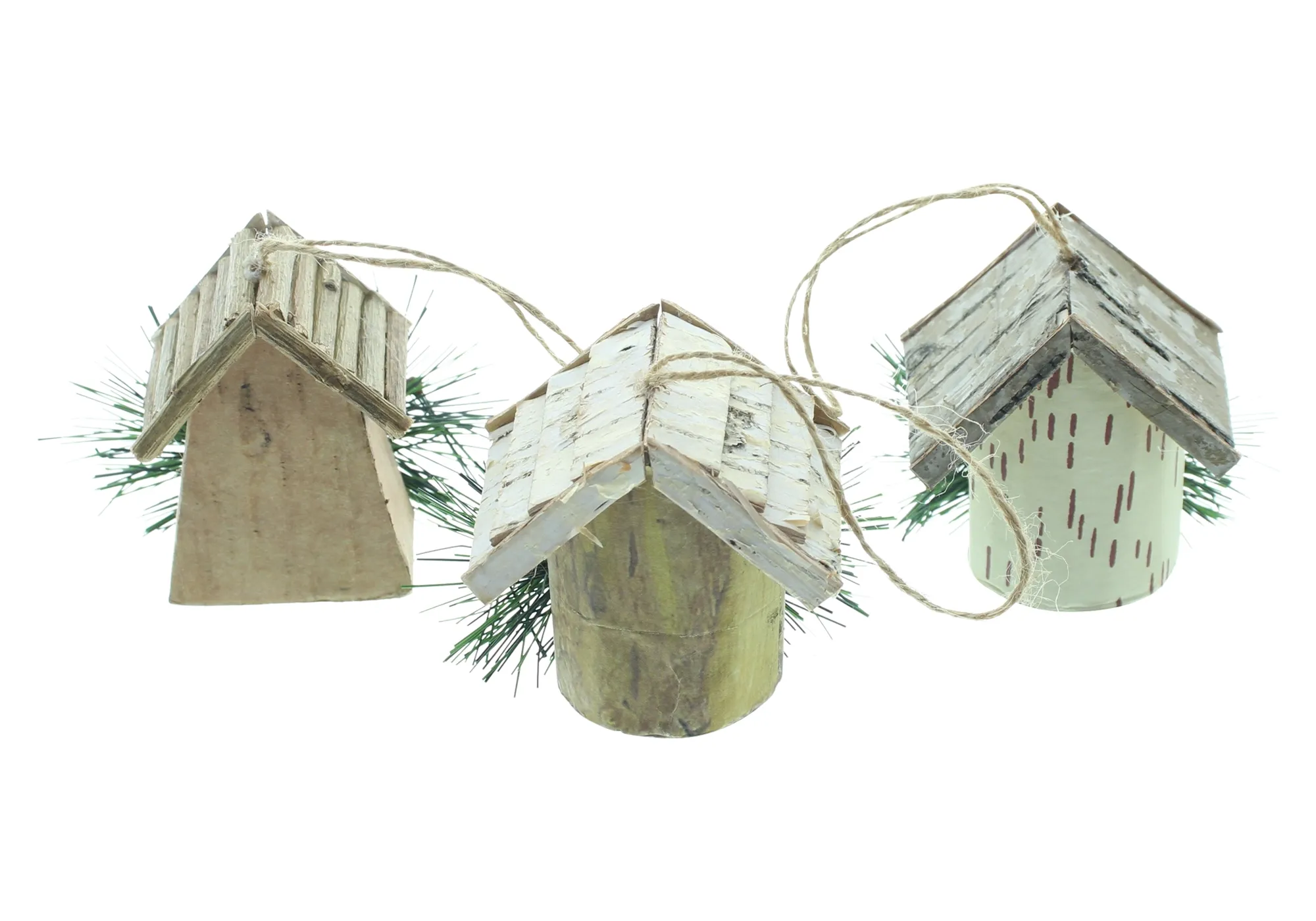 Hänger "Vogelhäuschen", 3er Set  im Frank Flechtwaren Online Shop für Herbstliche Dekohänger kaufen