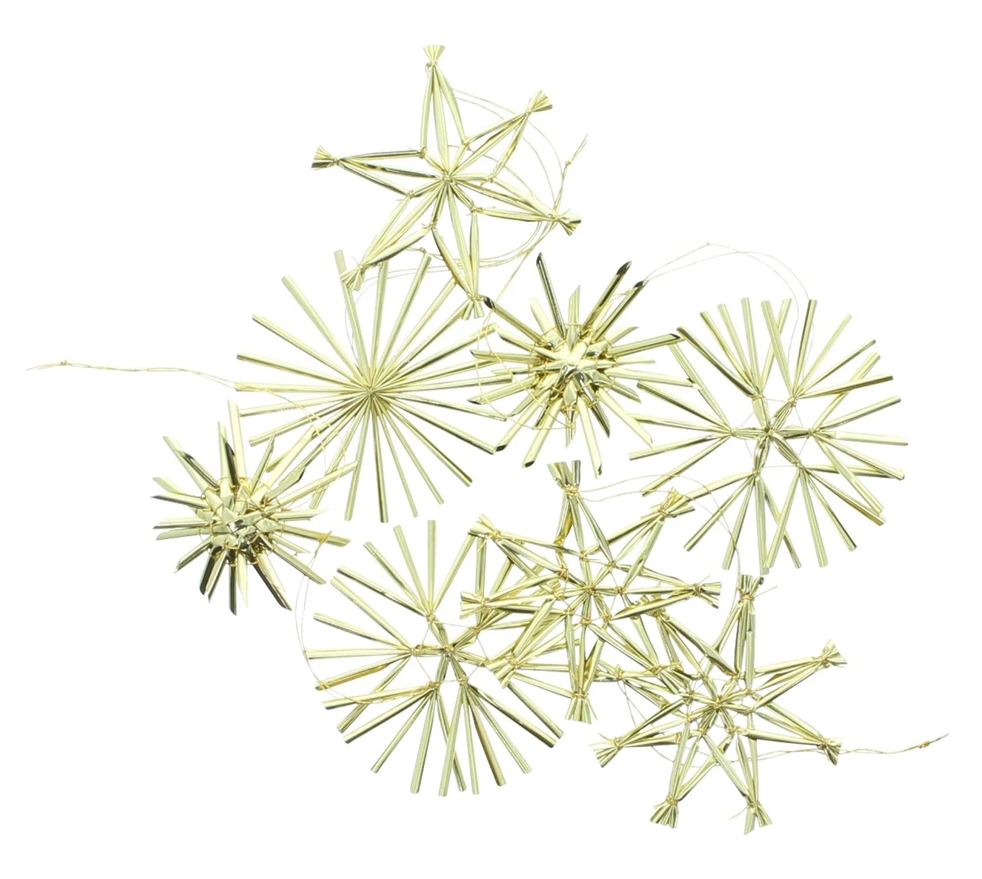 Weihnachtsstern "Gold", 32er Set  im Frank Flechtwaren Online Shop für Christbaumhänger kaufen