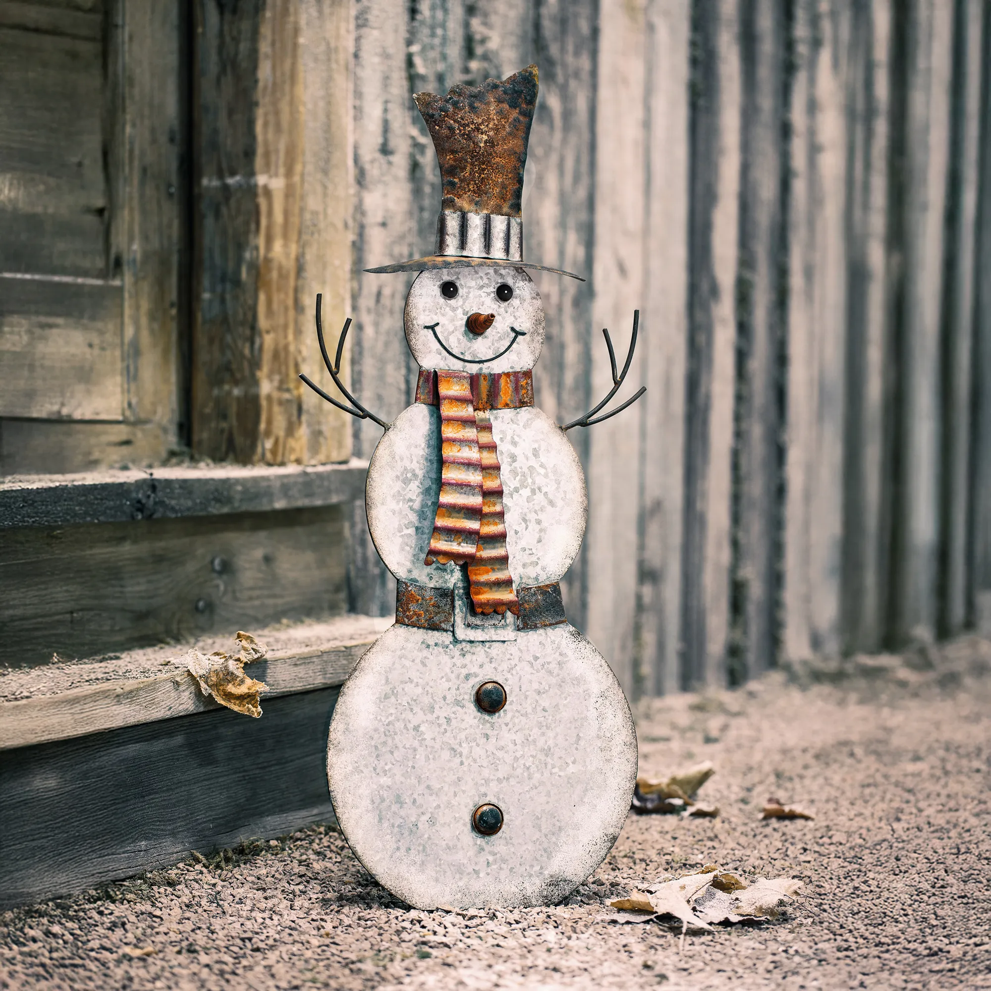 Metallfigur "Schneemann"  im Frank Flechtwaren Online Shop kaufen