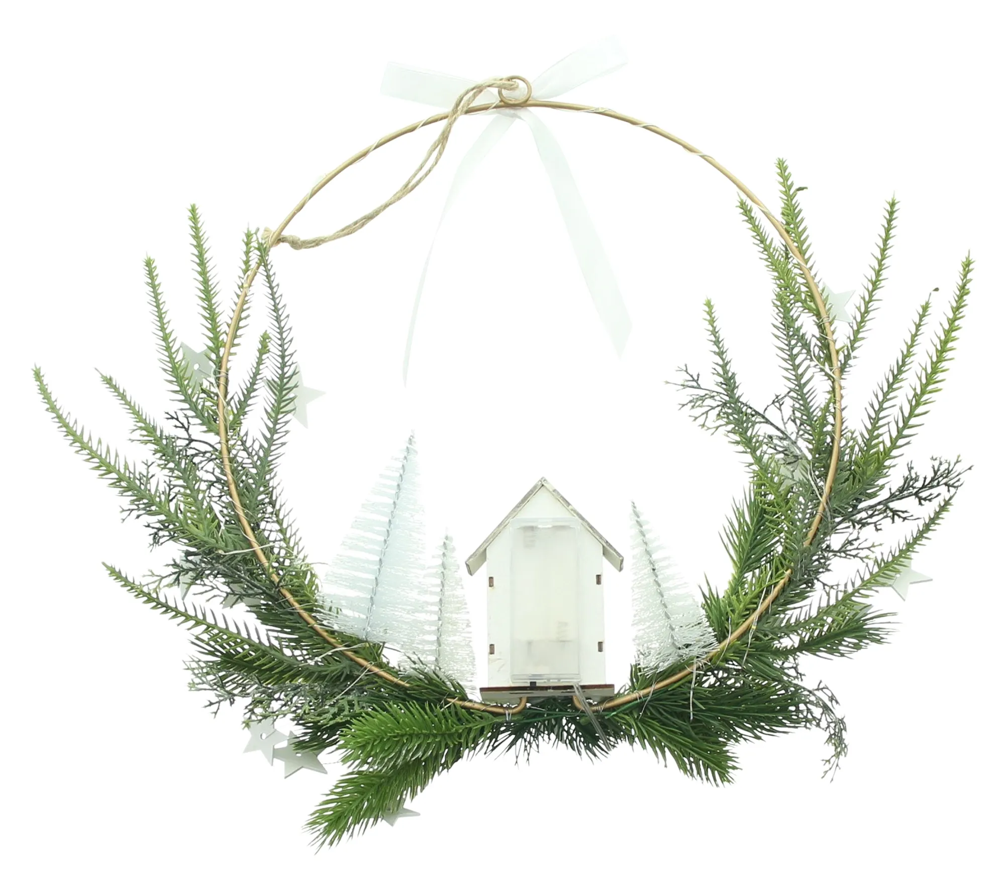 LED-Ring "Winterzeit"  im Frank Flechtwaren Online Shop für Dekohänger  kaufen