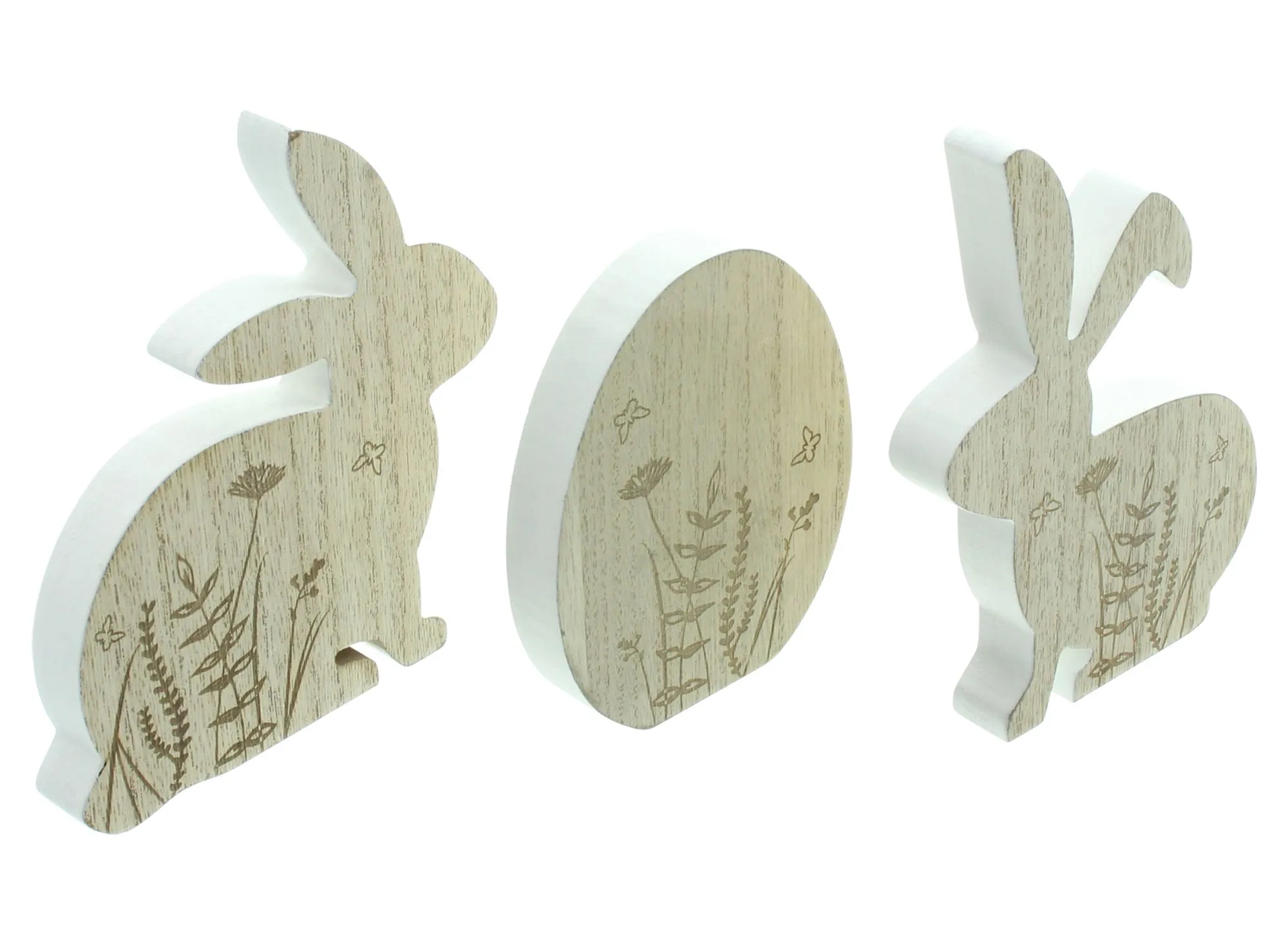 Osterdeko "Hasen &amp; Ei", 3er Set  im Frank Flechtwaren Online Shop für Hasen &amp; Co kaufen