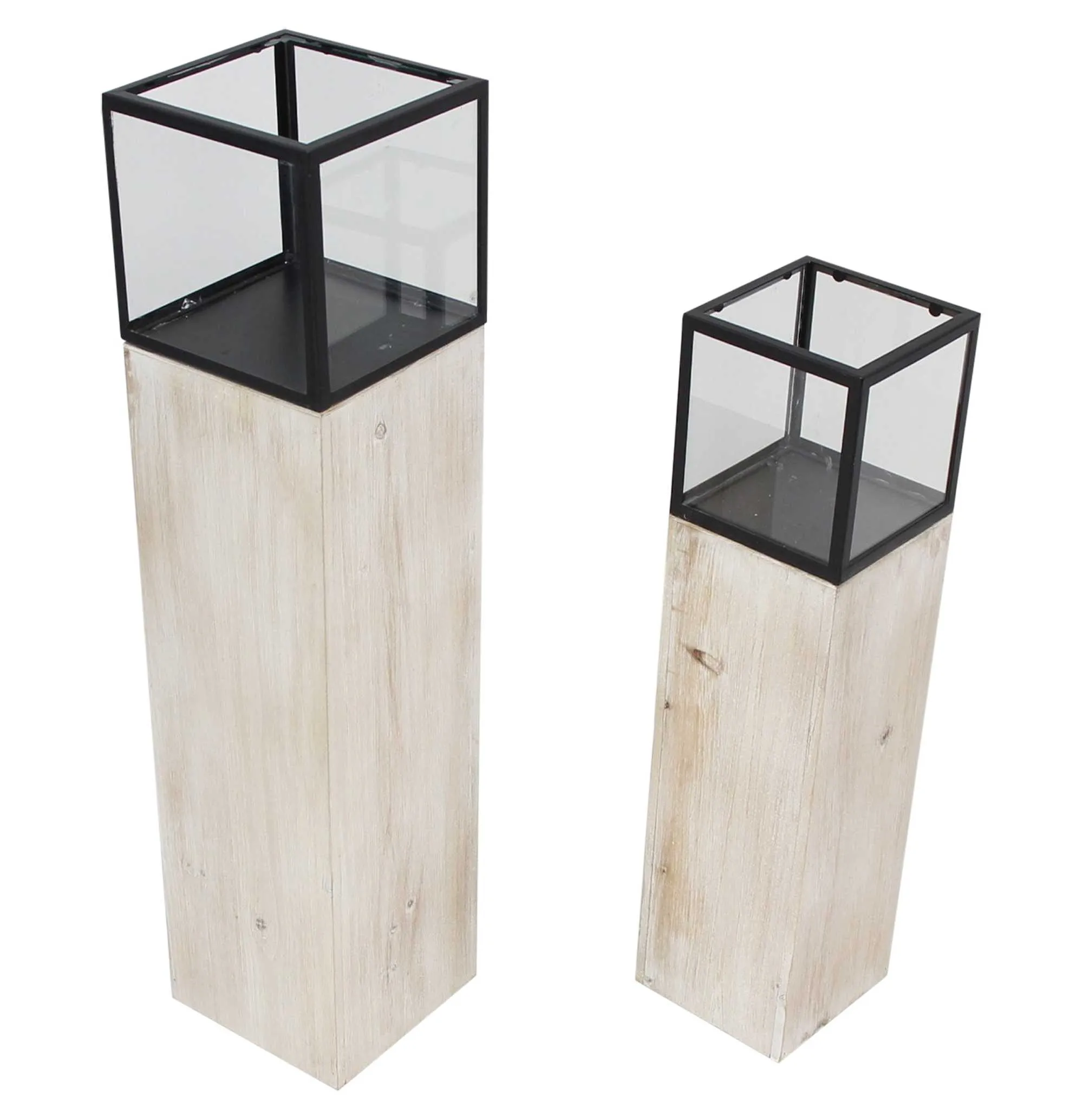 Windlichtsäule "Modern", 2er Set  im Frank Flechtwaren Online Shop für Laternen &amp; Co. kaufen