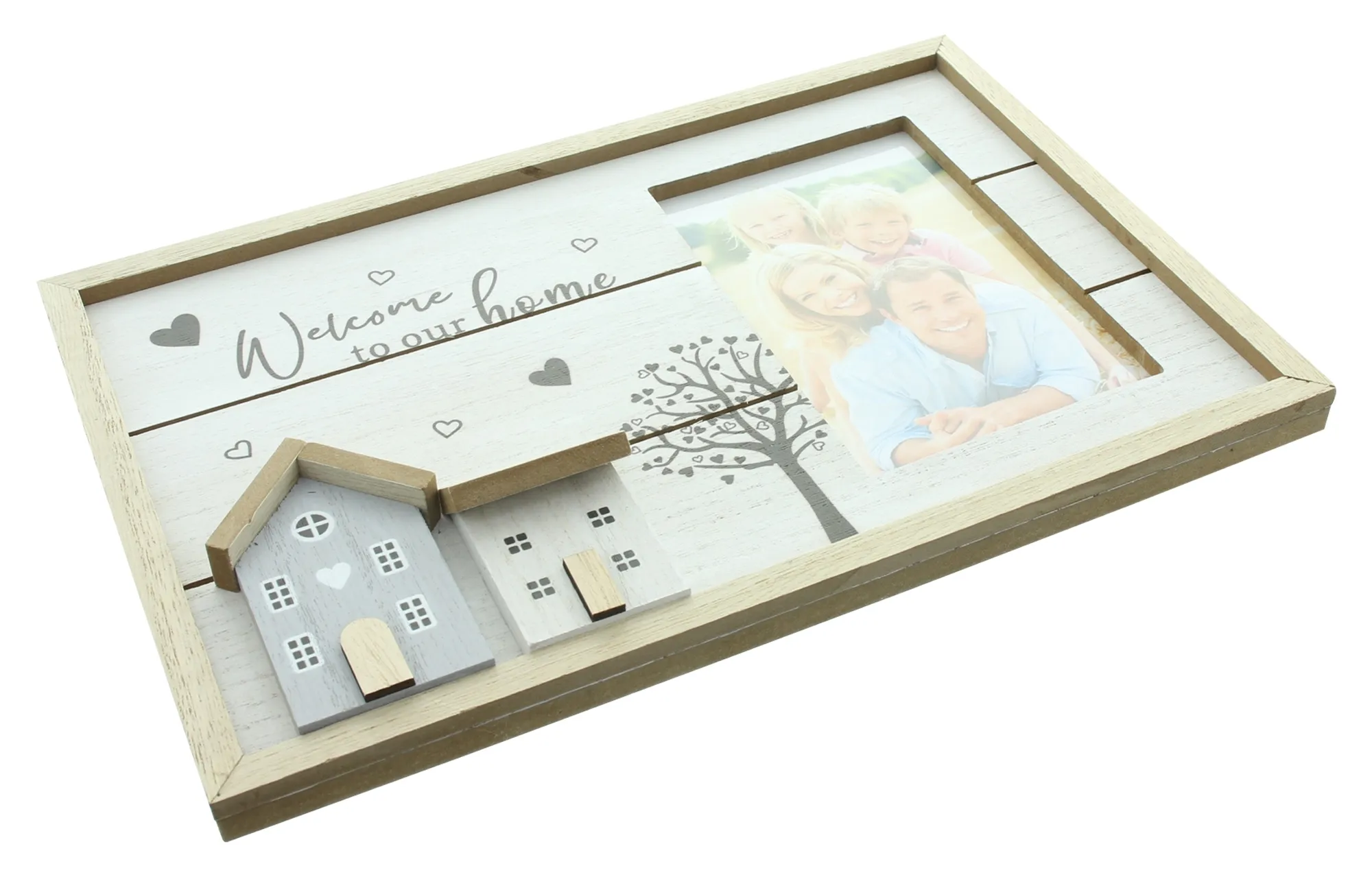 Bilderrahmen "Welcome to our home"  im Frank Flechtwaren Online Shop für Geschenke-Tipps kaufen
