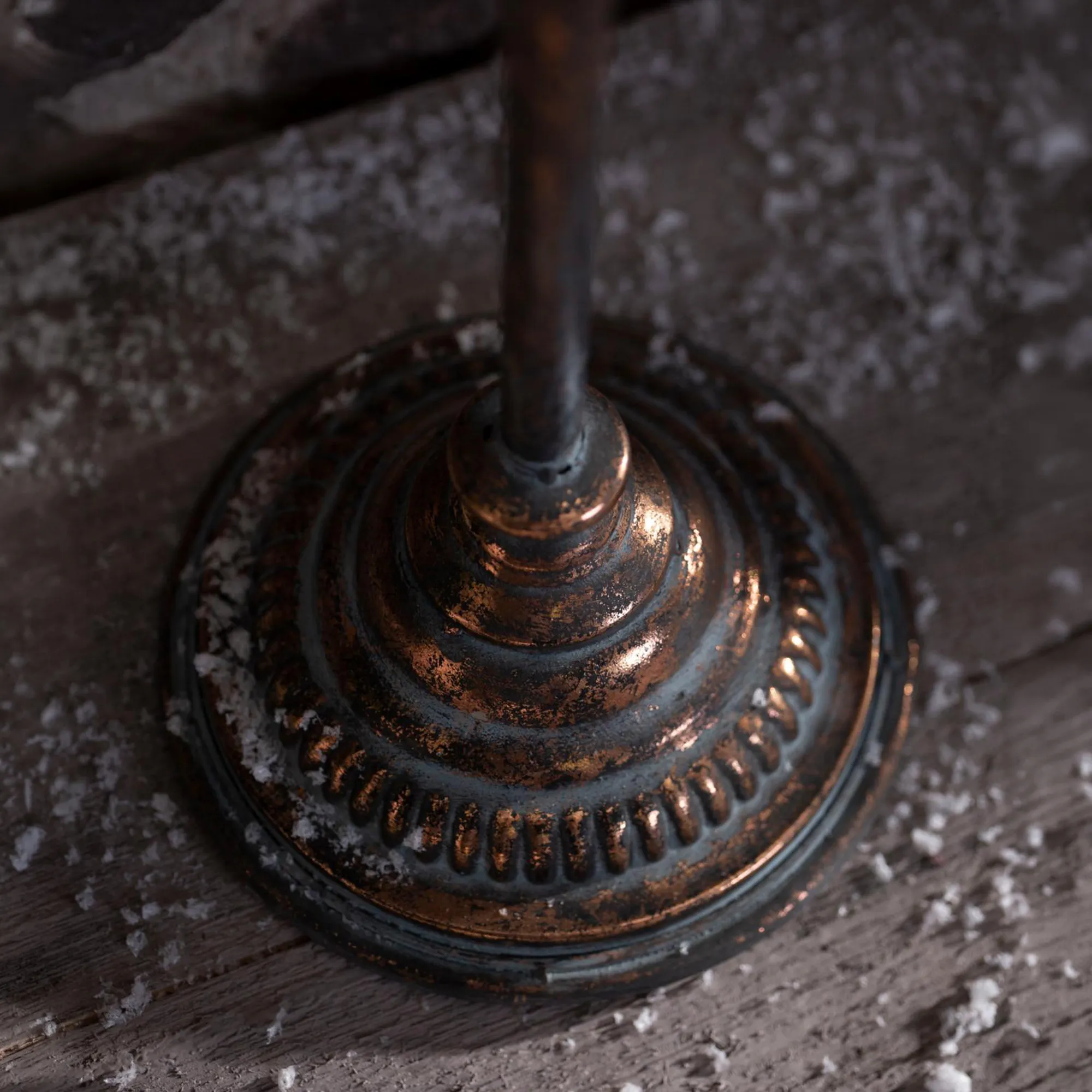 Stand-Laterne "Metallic Vintage"  im Frank Flechtwaren Online Shop für Vintage-Flair im Weihnachtsgarten kaufen