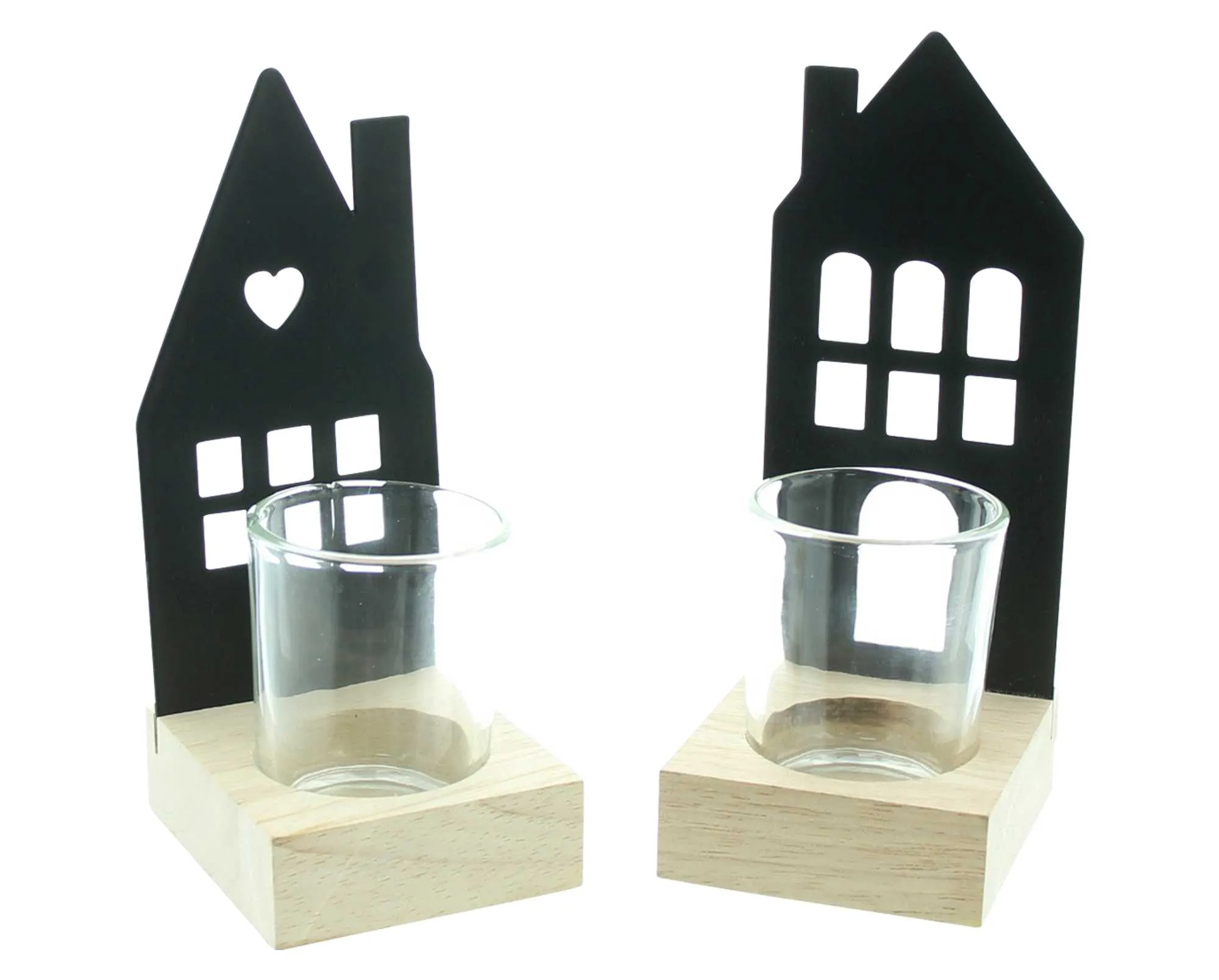 Windlicht "Haus", 2er Set  im Frank Flechtwaren Online Shop für Windlichter kaufen