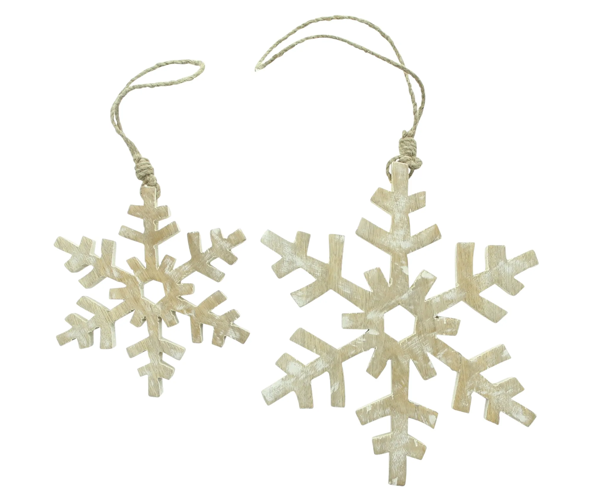 Hänger "Schneeflocke", 2er Set  im Frank Flechtwaren Online Shop für Christbaumhänger kaufen