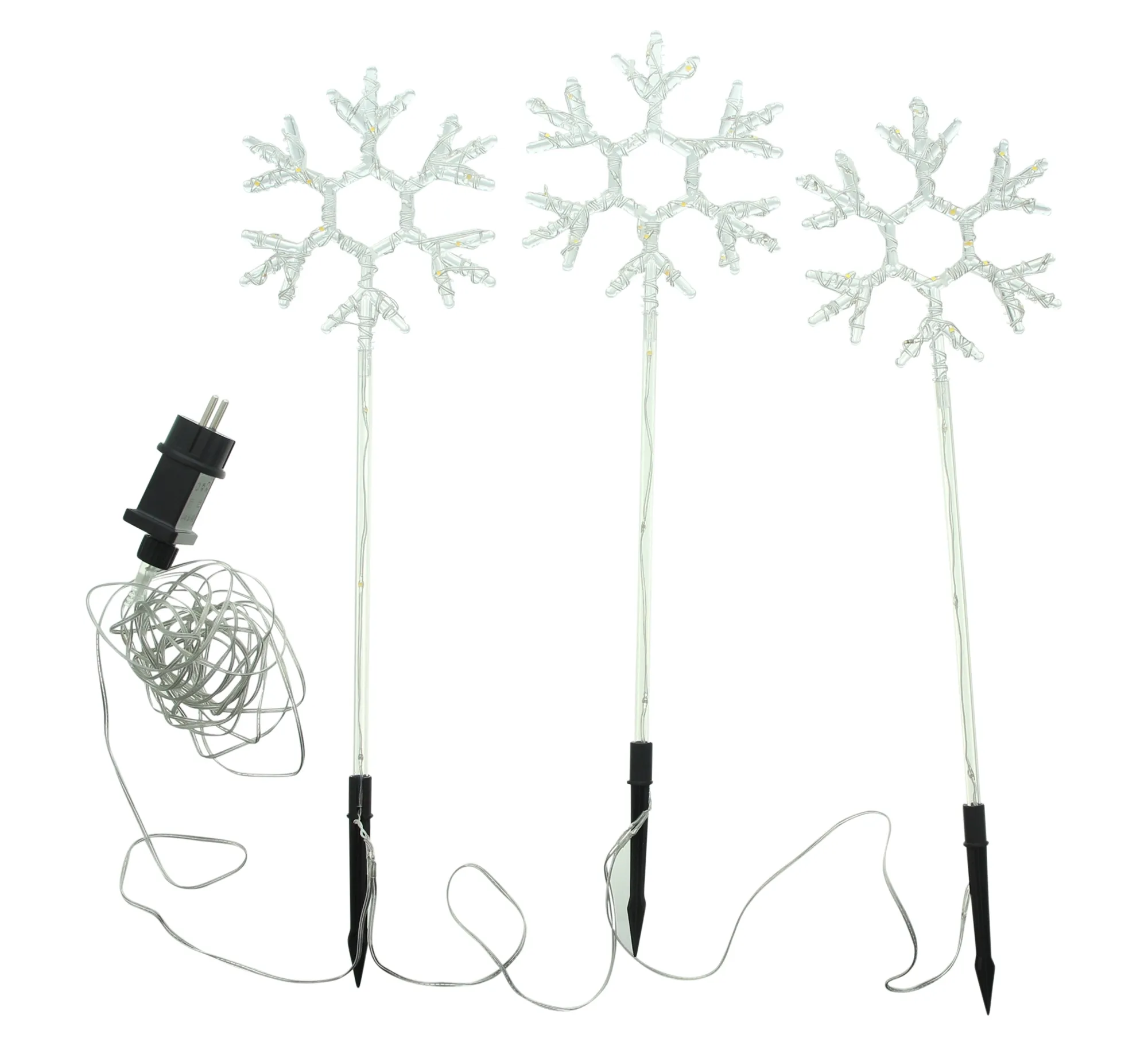 LED-Stecker "Schneeflocke"  im Frank Flechtwaren Online Shop für Gartenbeleuchtung kaufen