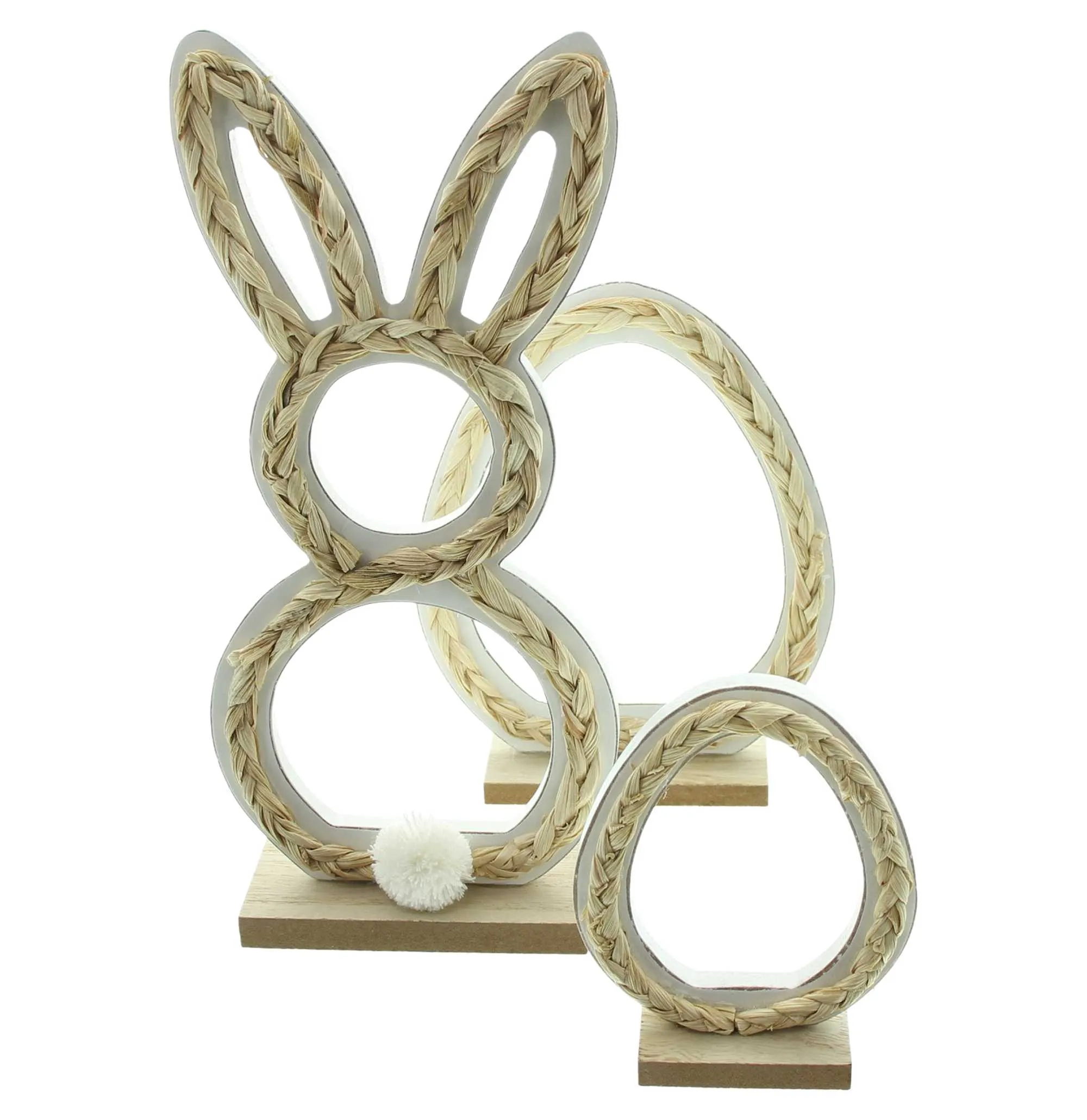 Osterdeko "Natur", 3er Set  im Frank Flechtwaren Online Shop für Hasen &amp; Co kaufen