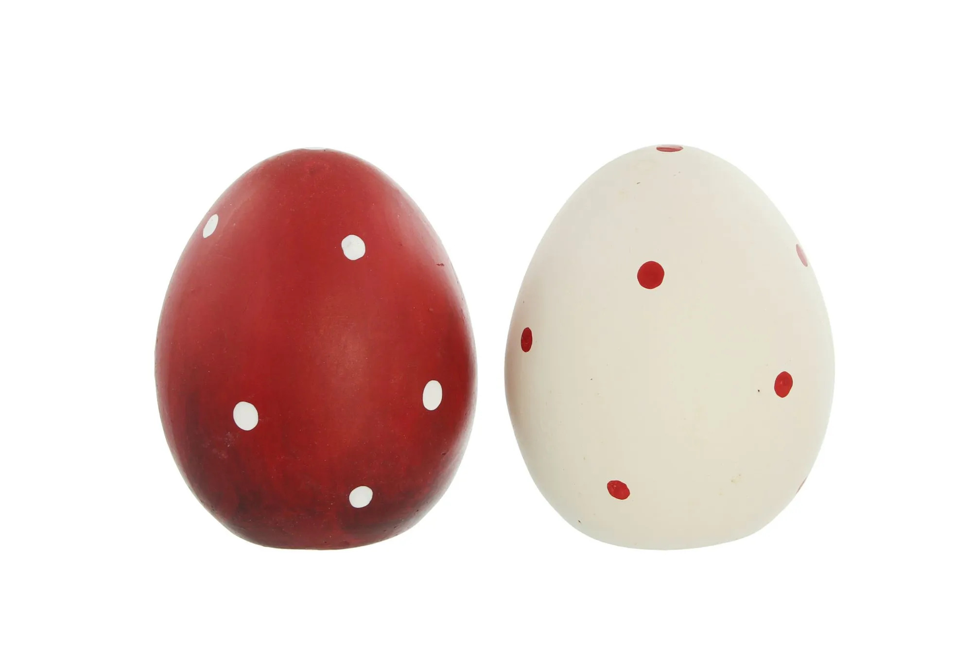 Deko-Ei "Pünktchen", 4er Set  im Frank Flechtwaren Online Shop für Ostereier kaufen