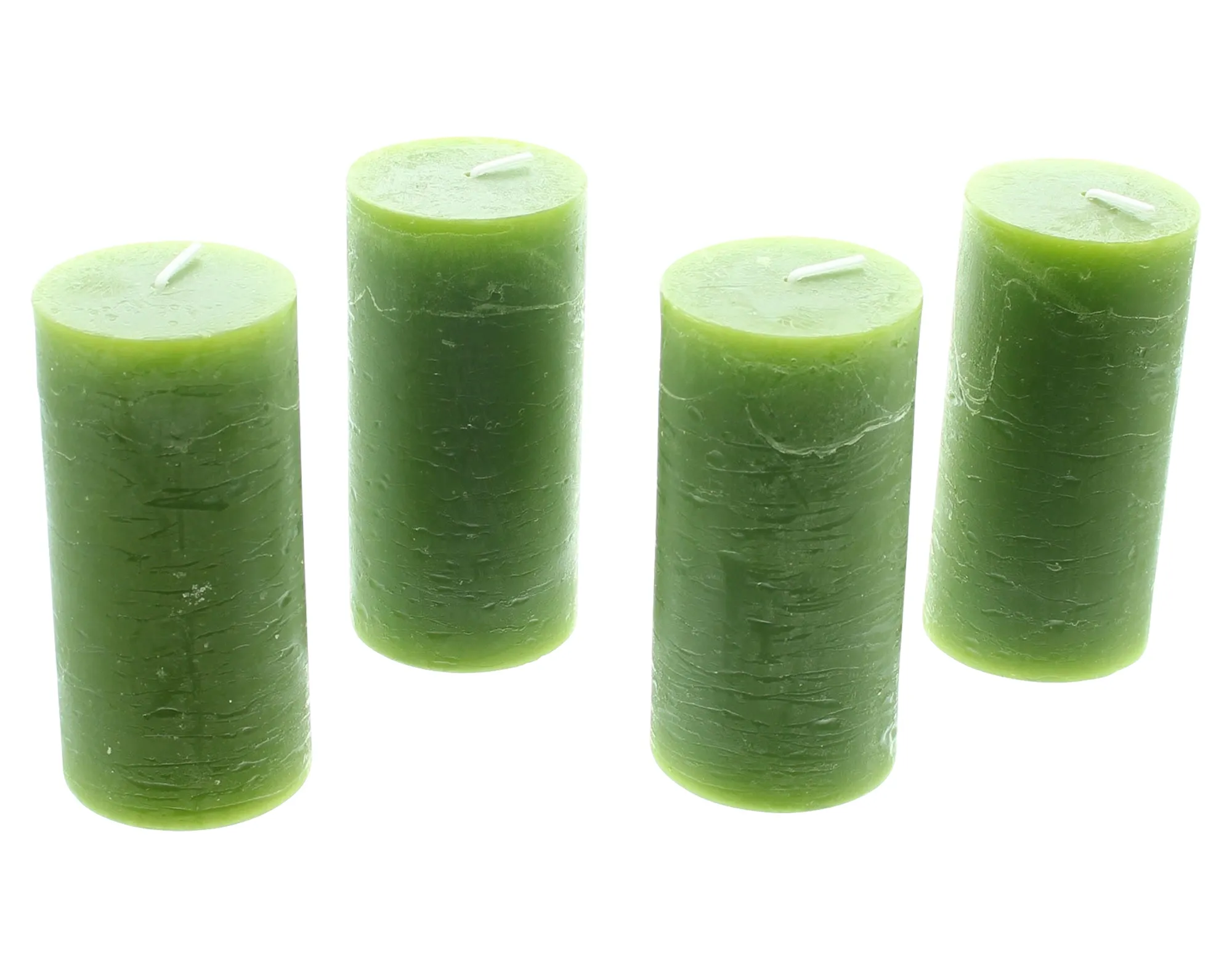 Kerze "Rustic Green", 4er Set  im Frank Flechtwaren Online Shop für Naturtöne kaufen