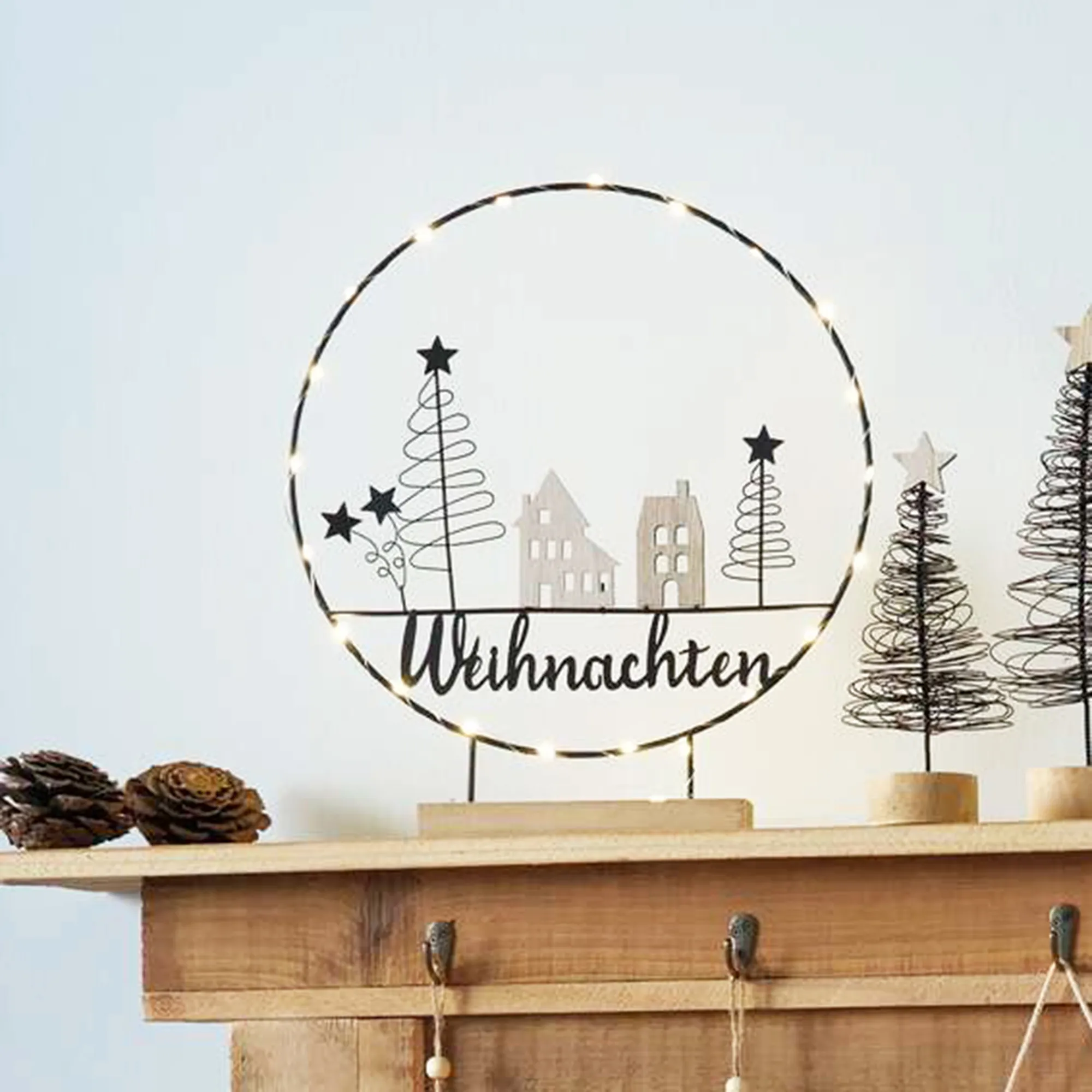 LED-Ringdeko "Weihnachten"  im Frank Flechtwaren Online Shop kaufen