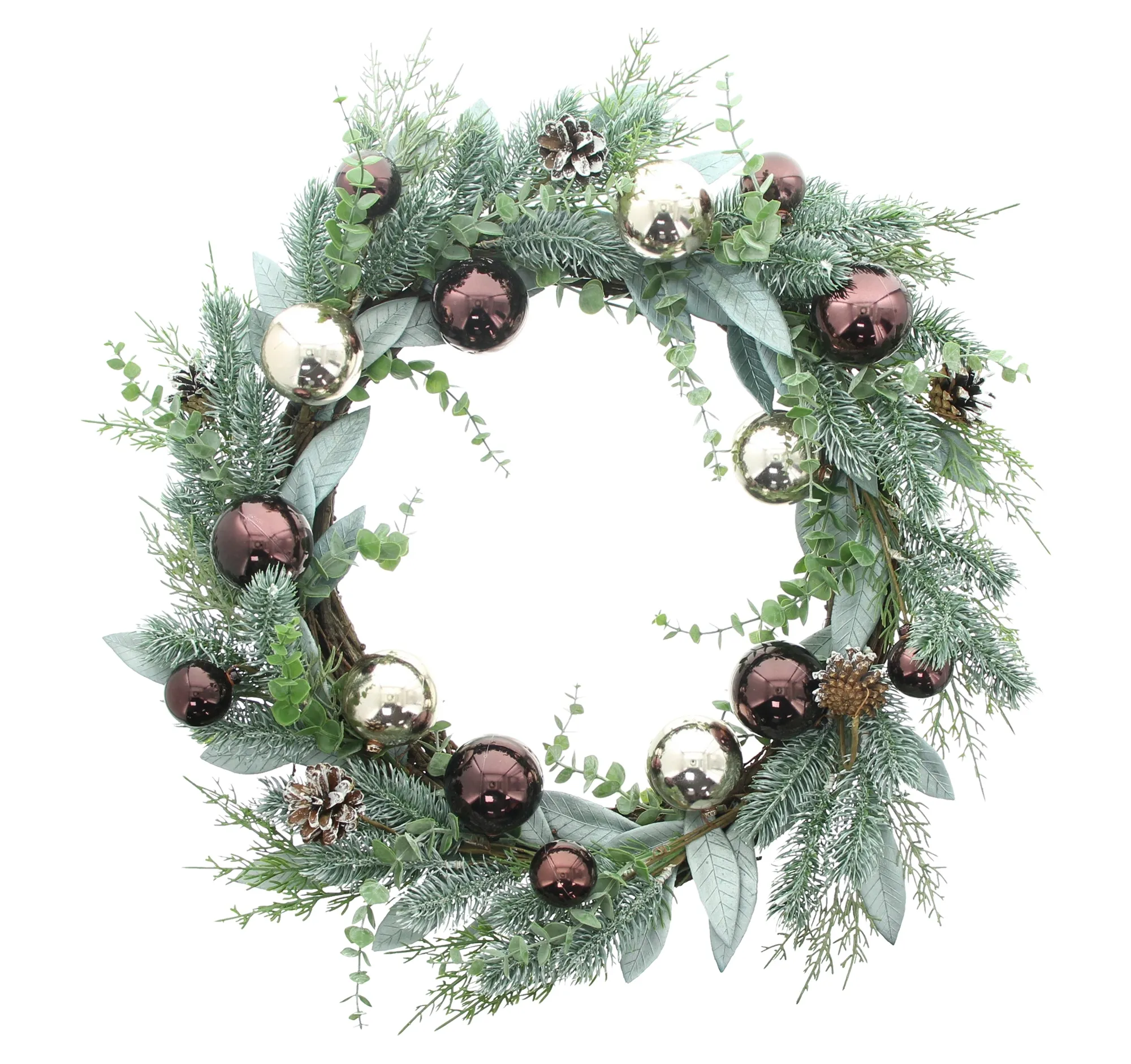 Kranz "Glanzkugeln"  im Frank Flechtwaren Online Shop für Weihnachtliches Chalet kaufen