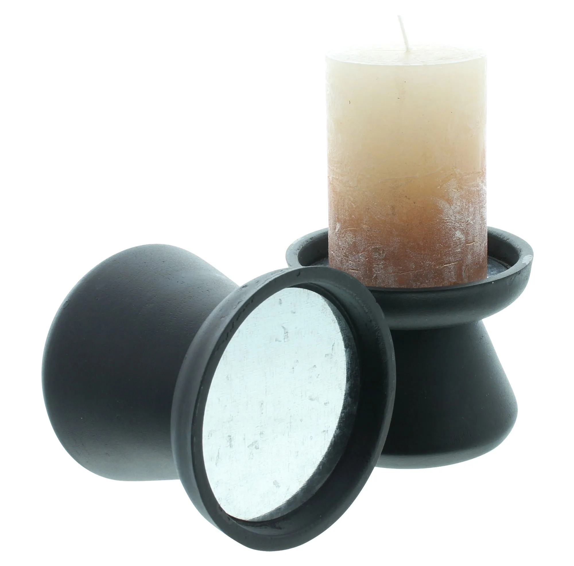 Kerzenhalter "Black", 2er Set  im Frank Flechtwaren Online Shop für Kerzenhalter kaufen