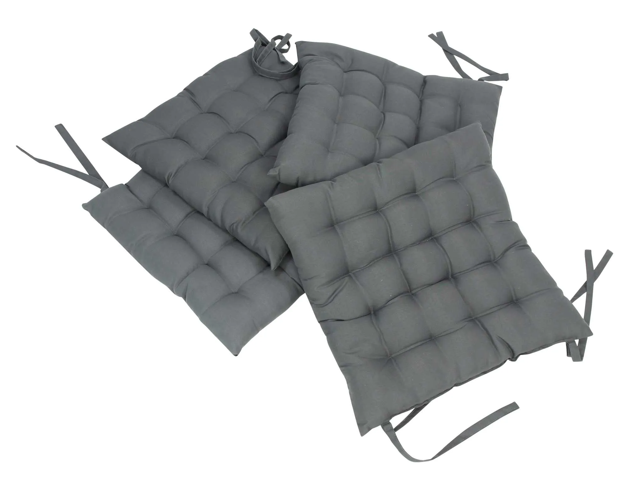 Sitzkissen "Grey", 4er Set  im Frank Flechtwaren Online Shop für Sitzkissen kaufen