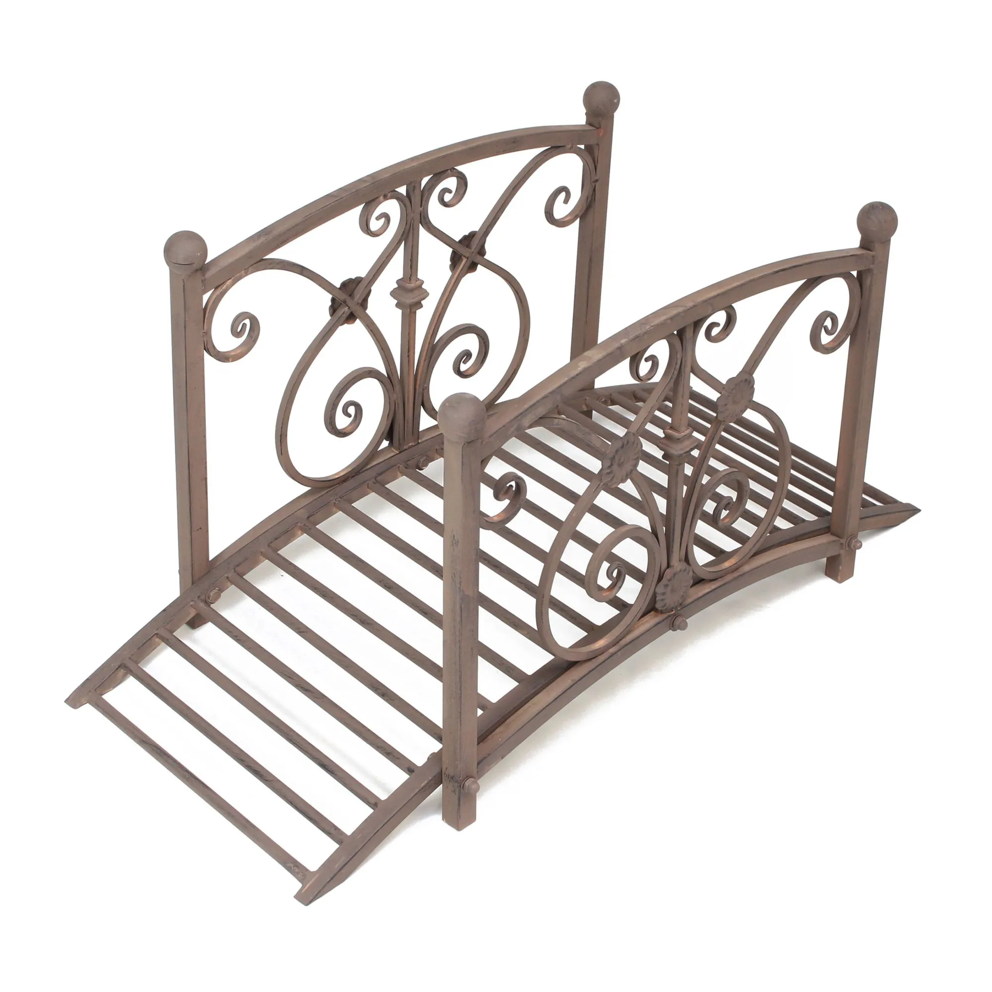 Dekobrücke "Bachlauf"  im Frank Flechtwaren Online Shop für Rostdeko für Ihren Garten kaufen