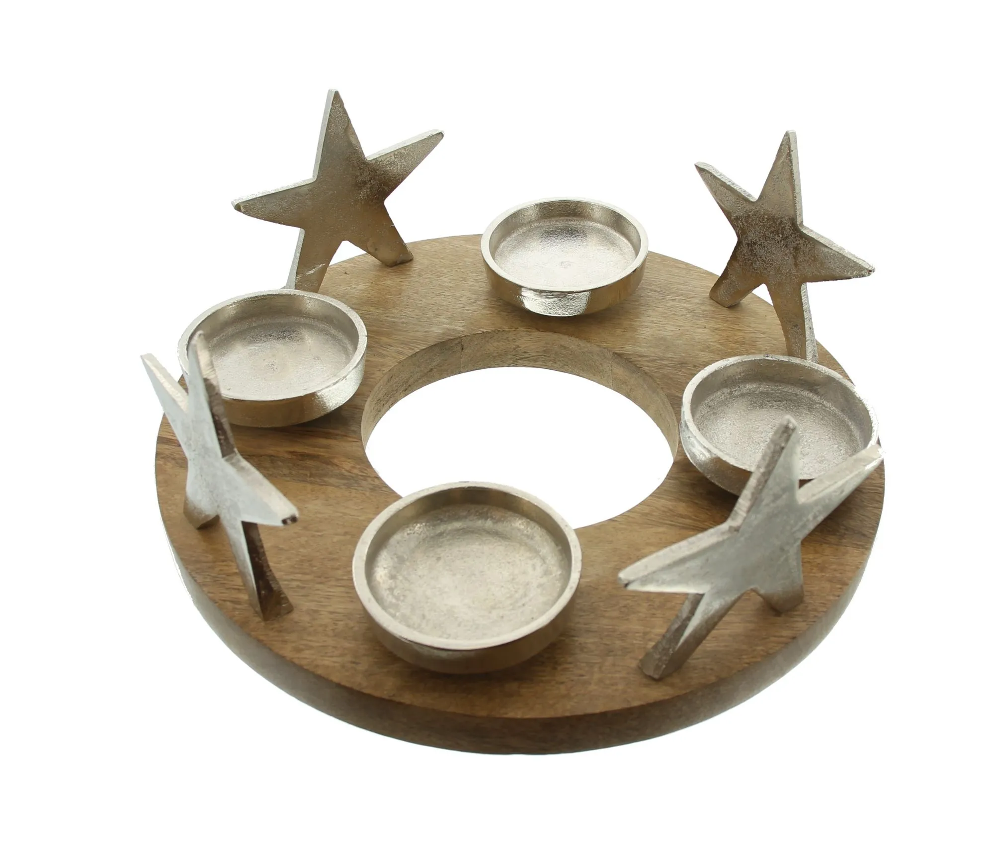 Adventskranz "Silbersterne"  im Frank Flechtwaren Online Shop kaufen