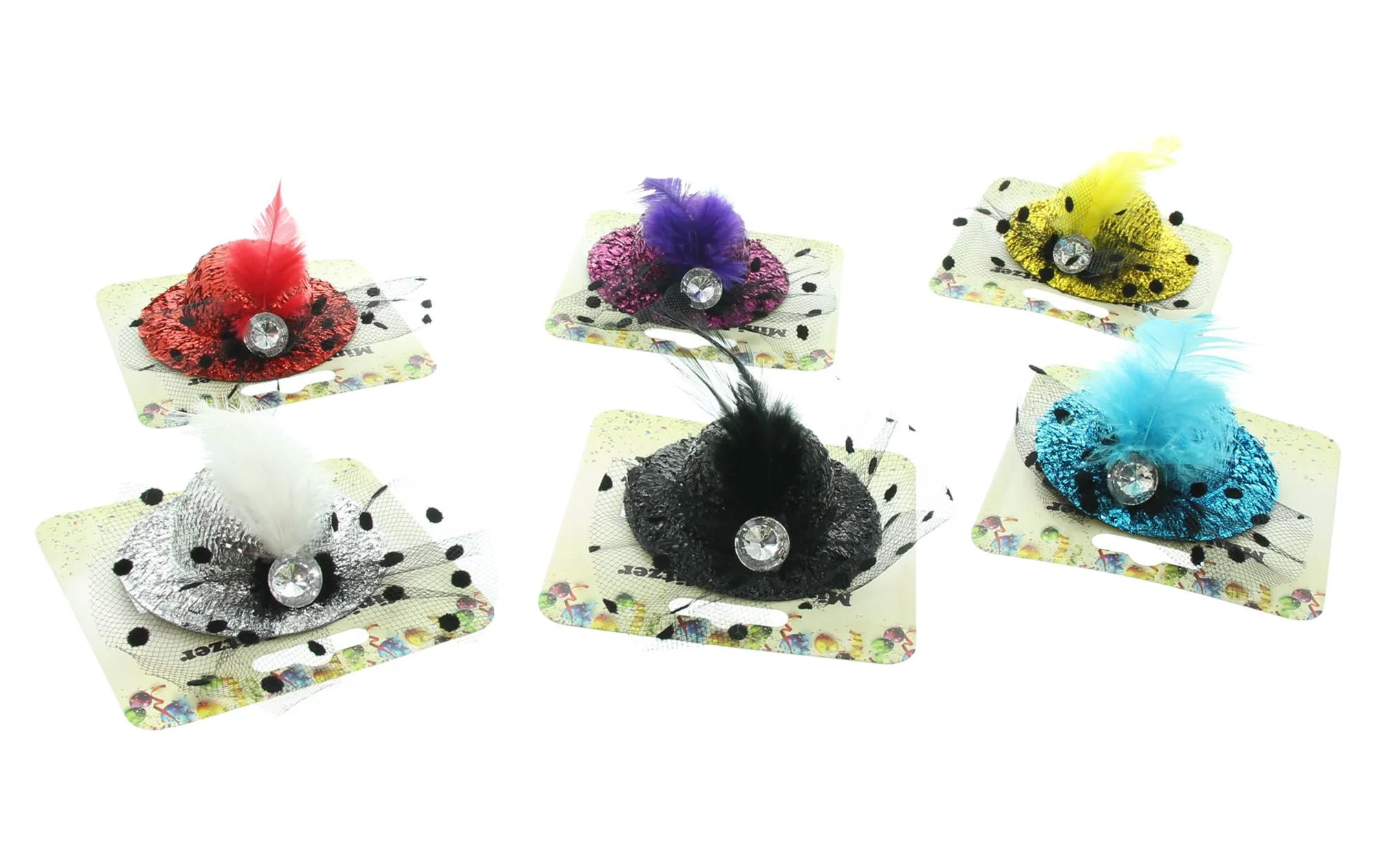 Party-Hut "Glitzer" mit Feder, 4er Set  im Frank Flechtwaren Online Shop für Exklusiv Online - Deko kaufen