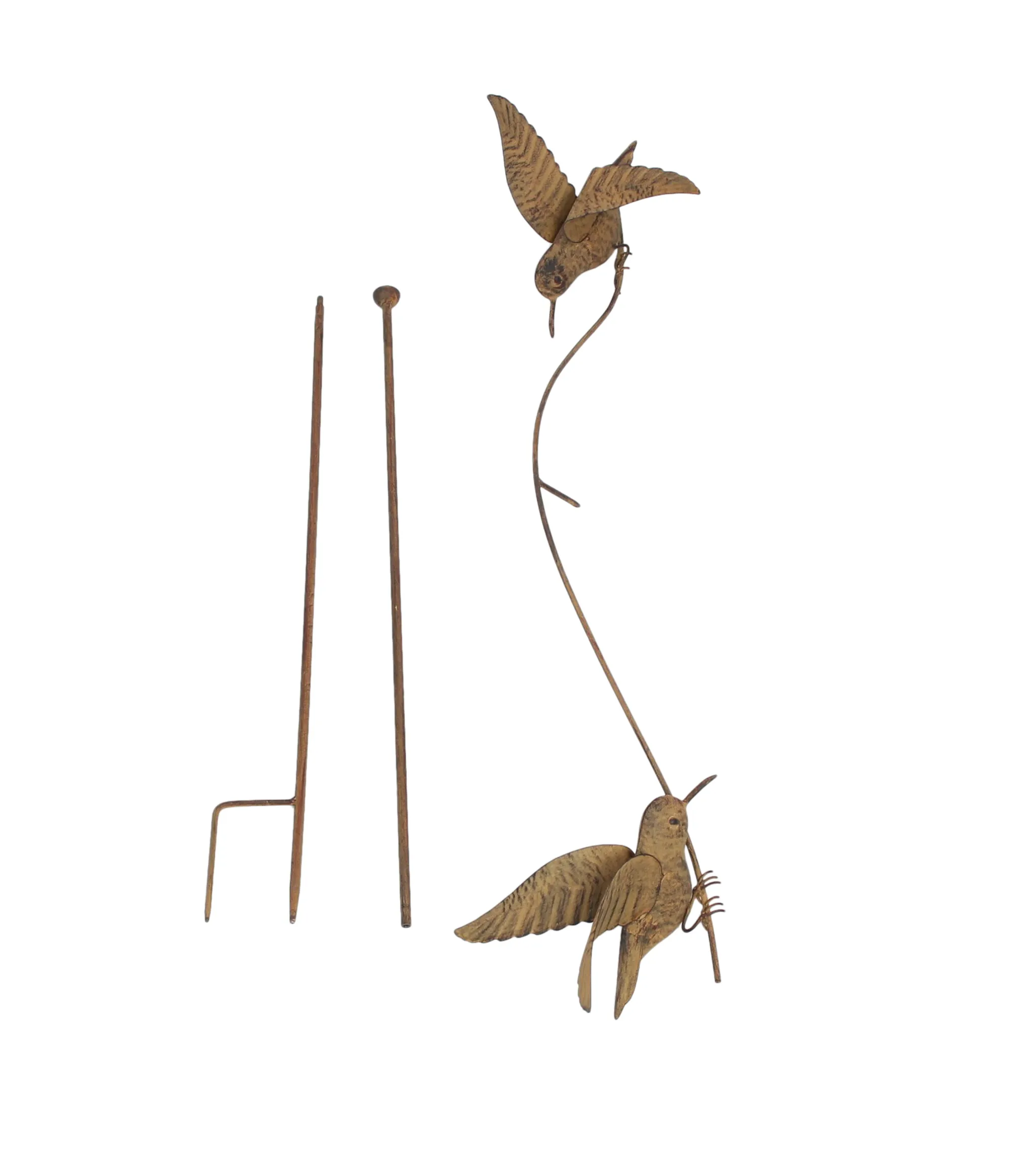 Gartenstecker "Vogelwippe"  im Frank Flechtwaren Online Shop für Rostdeko für Ihren Garten kaufen