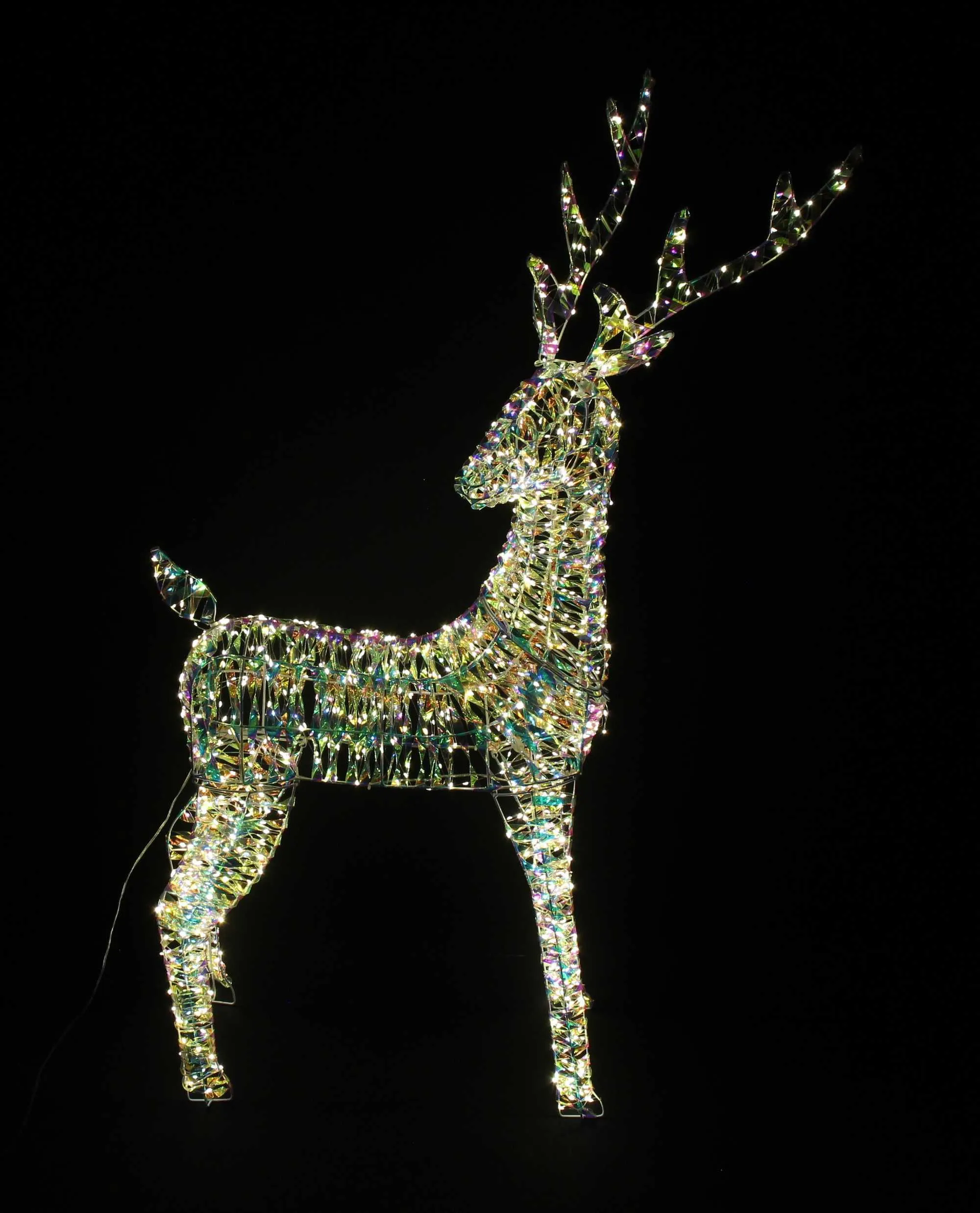 LED-Rentier "Rainbow", groß  im Frank Flechtwaren Online Shop für Weihnachtliche LED-Deko kaufen