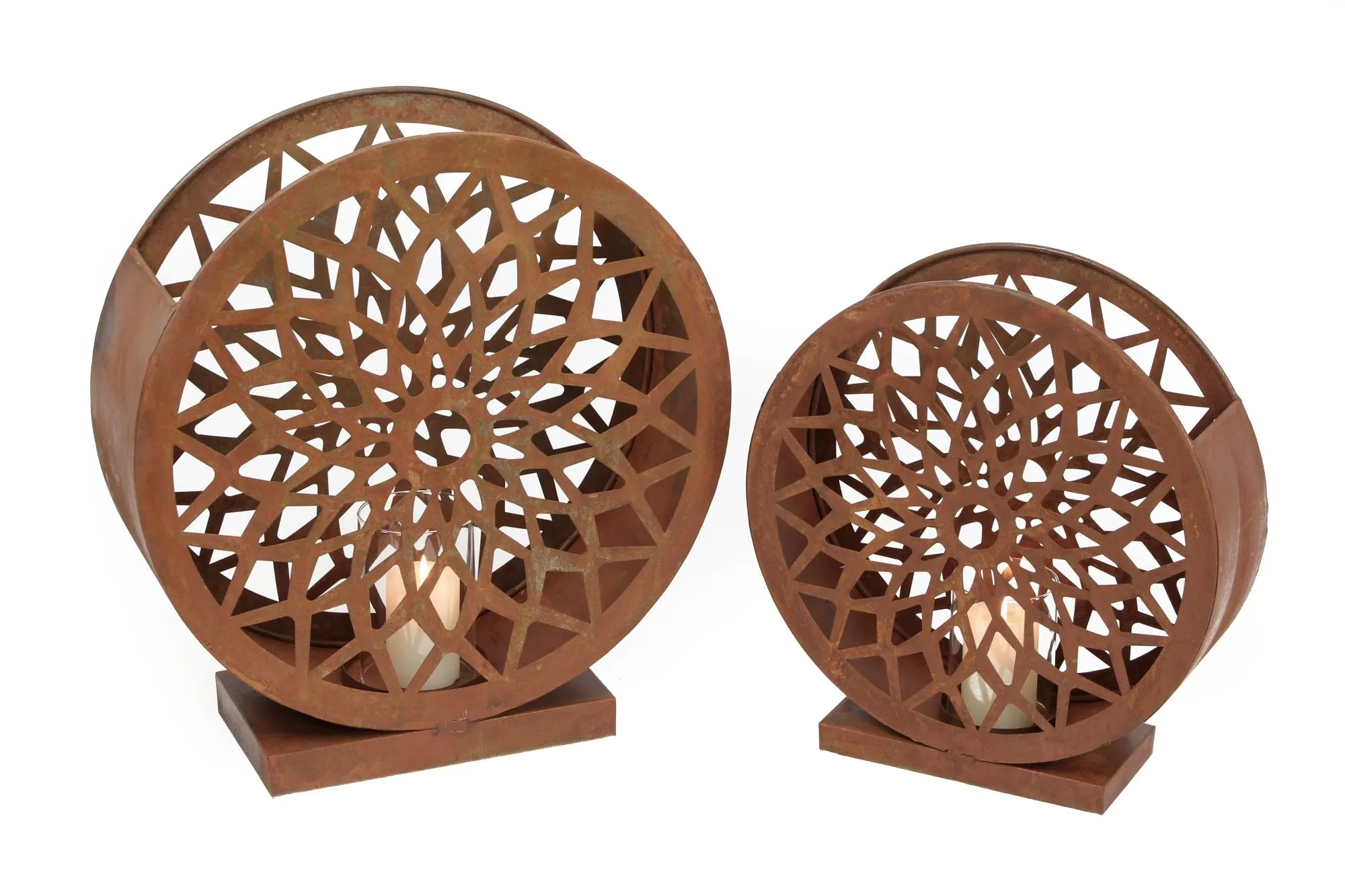 Windlicht "Ornament", 2er Set  im Frank Flechtwaren Online Shop für Windlichter kaufen