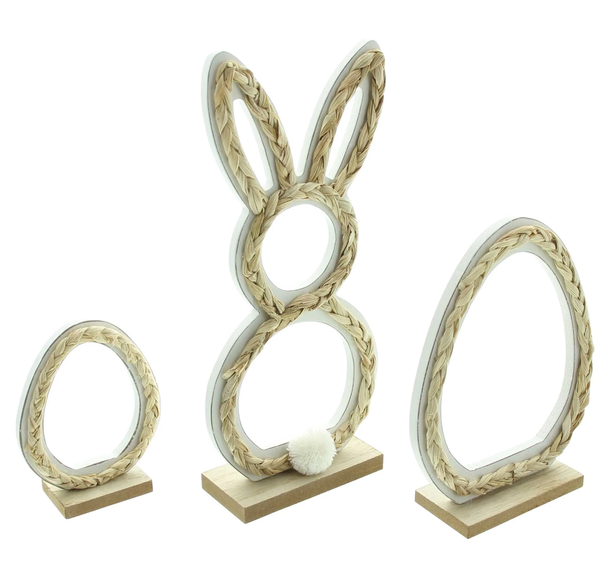Osterdeko "Natur", 3er Set  im Frank Flechtwaren Online Shop für Hasen &amp; Co kaufen