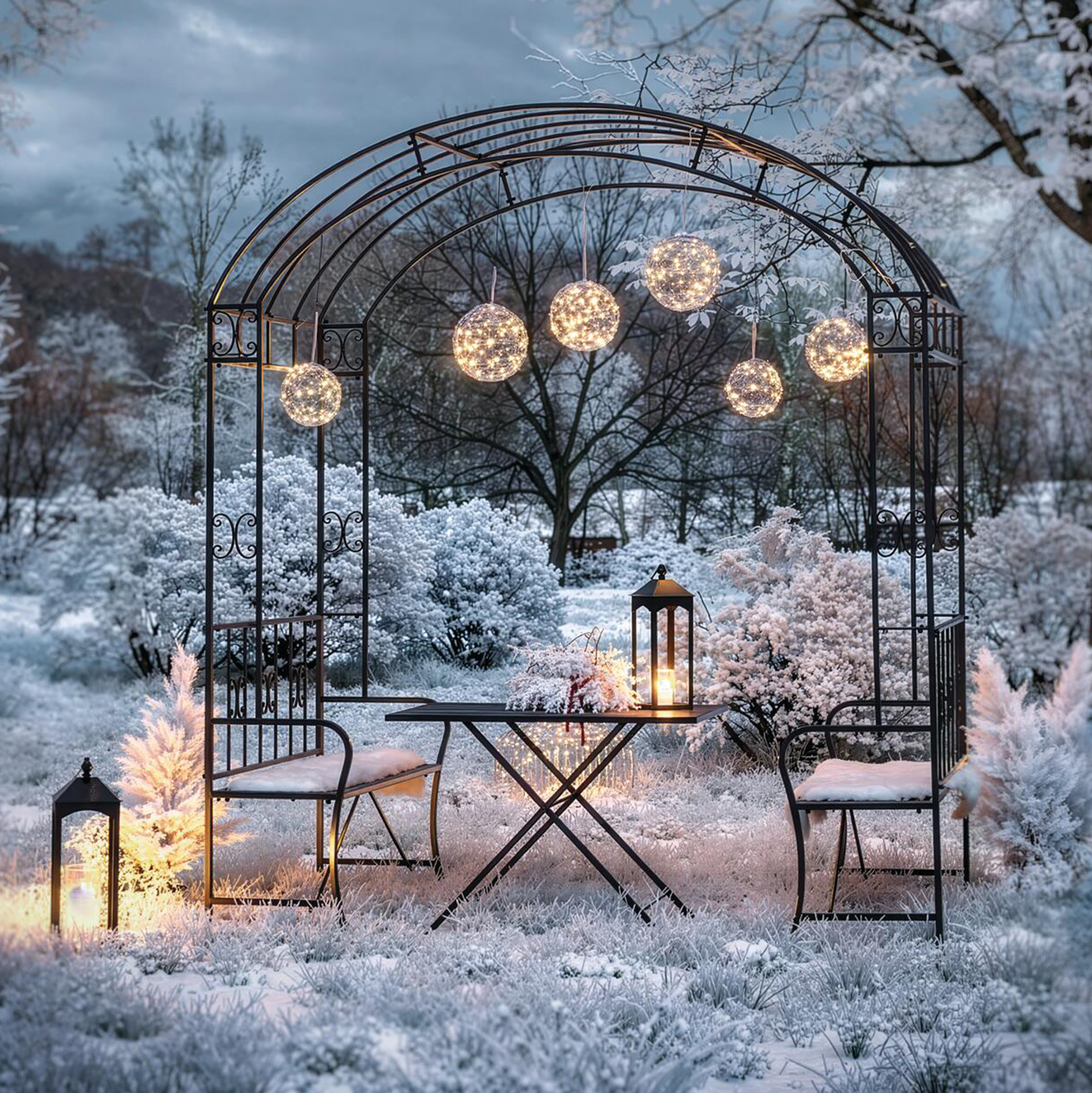 Gartentisch "Black"  im Frank Flechtwaren Online Shop für Vintage-Flair im Weihnachtsgarten kaufen
