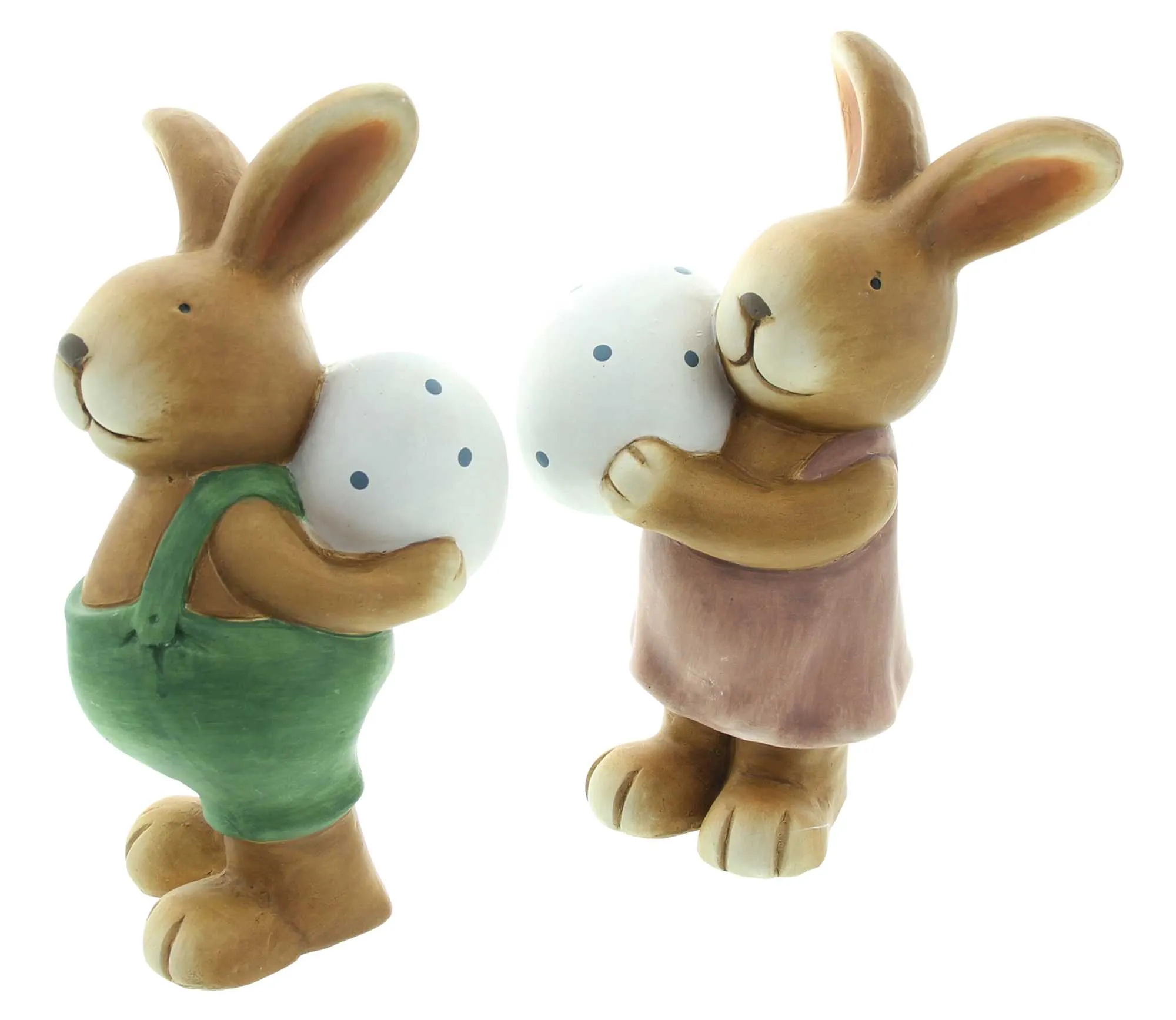 Figur "Hase mit Ei", 2er Set  im Frank Flechtwaren Online Shop für Hasen &amp; Co kaufen