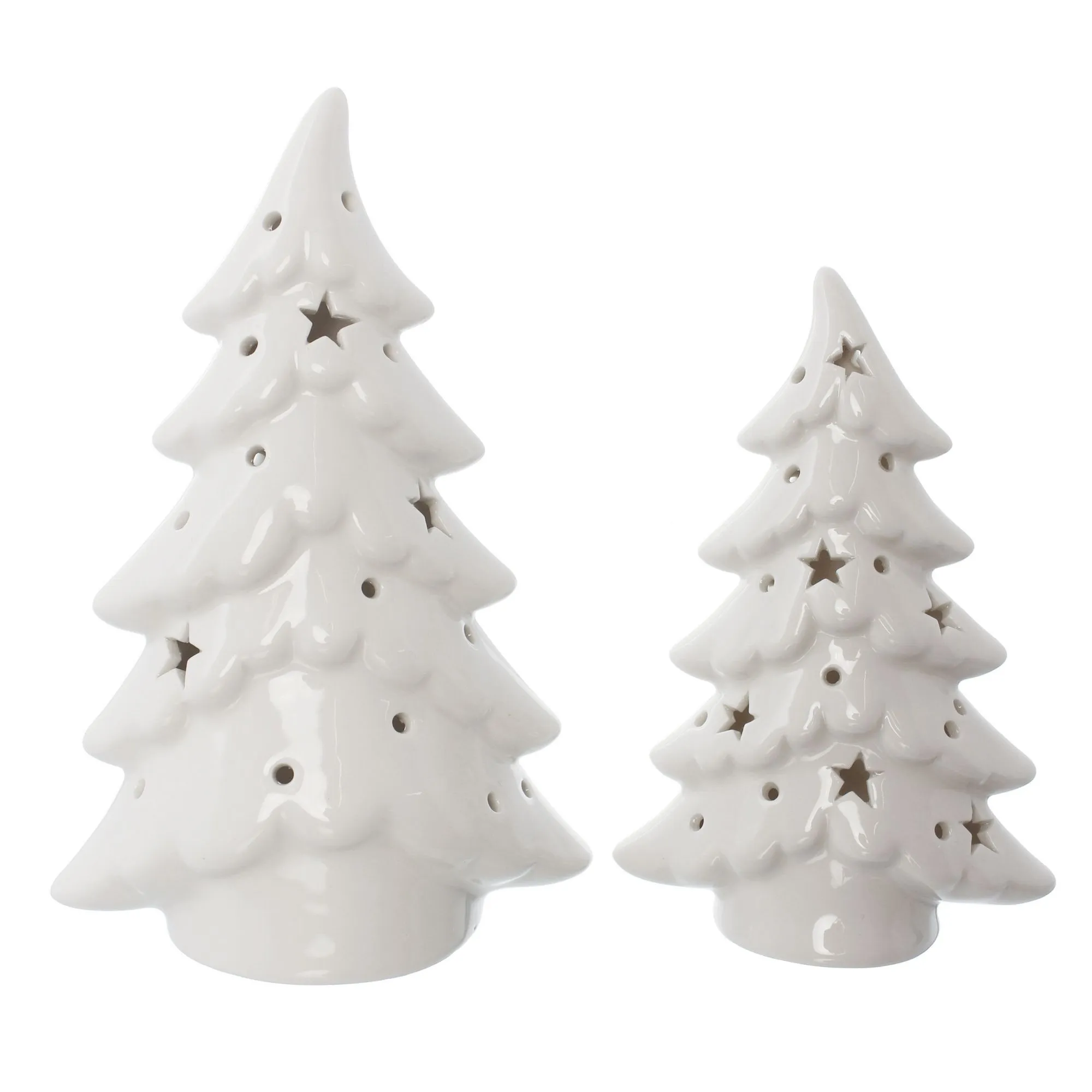 LED-Tanne "Schneezauber", 2er Set  im Frank Flechtwaren Online Shop für Tannenbäume kaufen