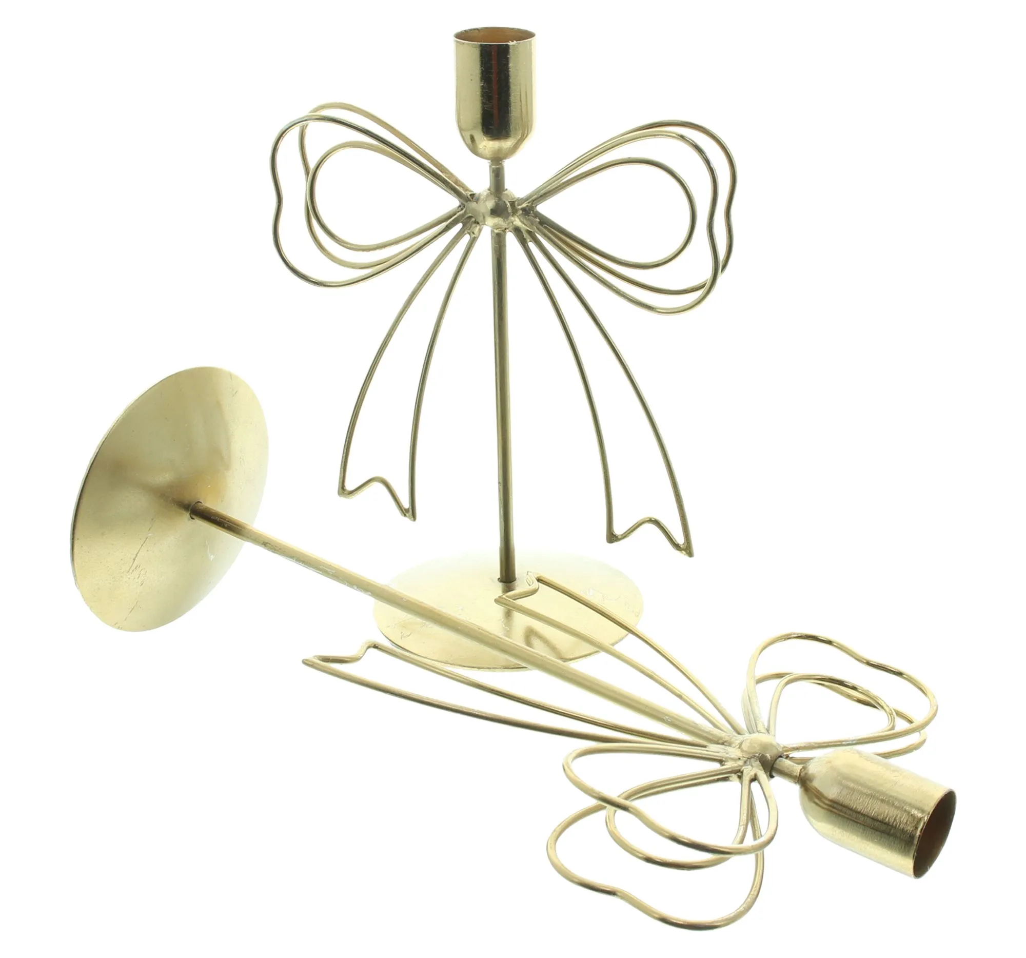 Stabkerzenhalter "Schleife", 2er Set  im Frank Flechtwaren Online Shop für Schleifenliebe kaufen