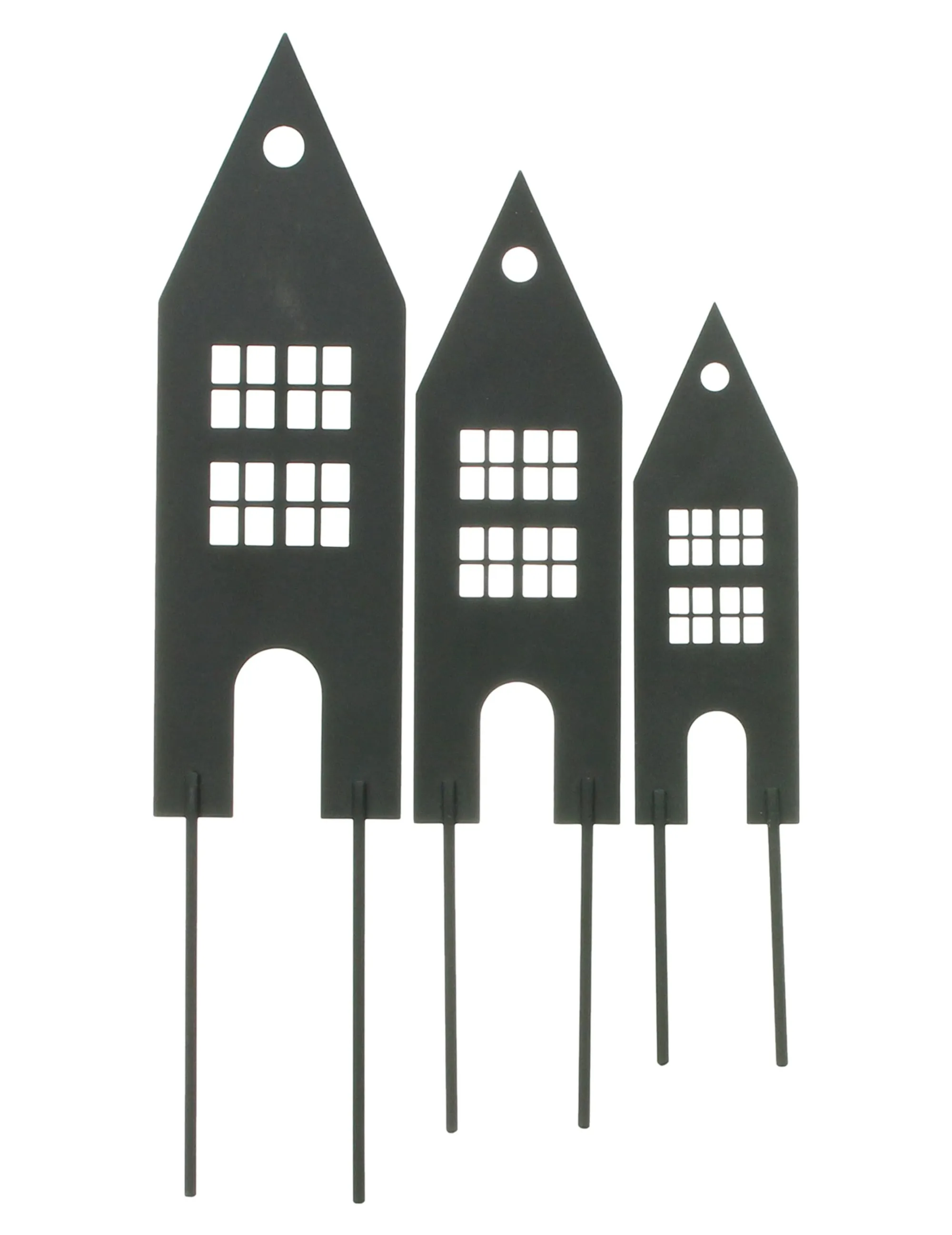 Stecker "Haus", 3er Set  im Frank Flechtwaren Online Shop für Black &amp; White kaufen