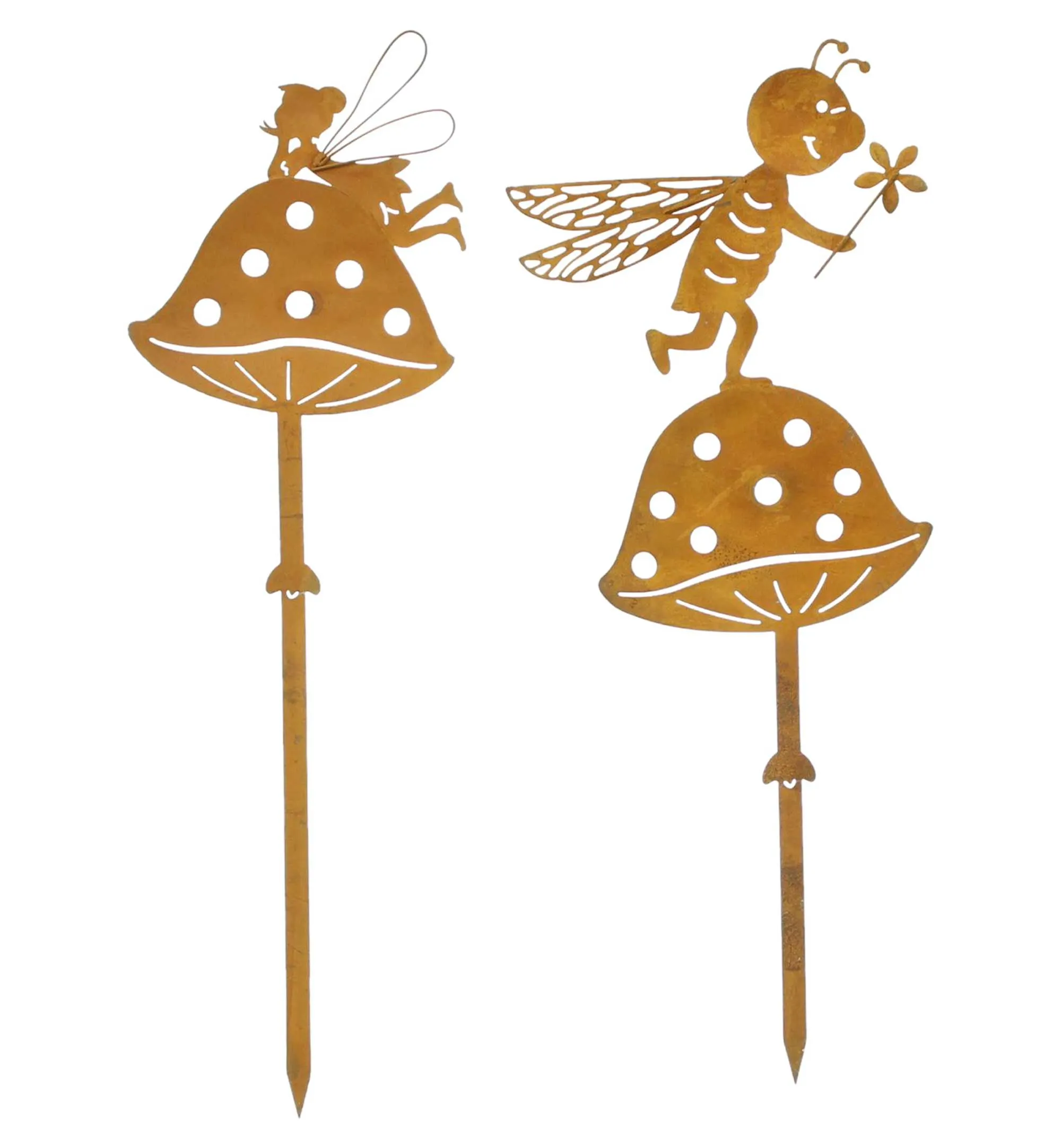 Gartenstecker "Pilzfreunde", 2er Set  im Frank Flechtwaren Online Shop für Bunter Ostergarten kaufen