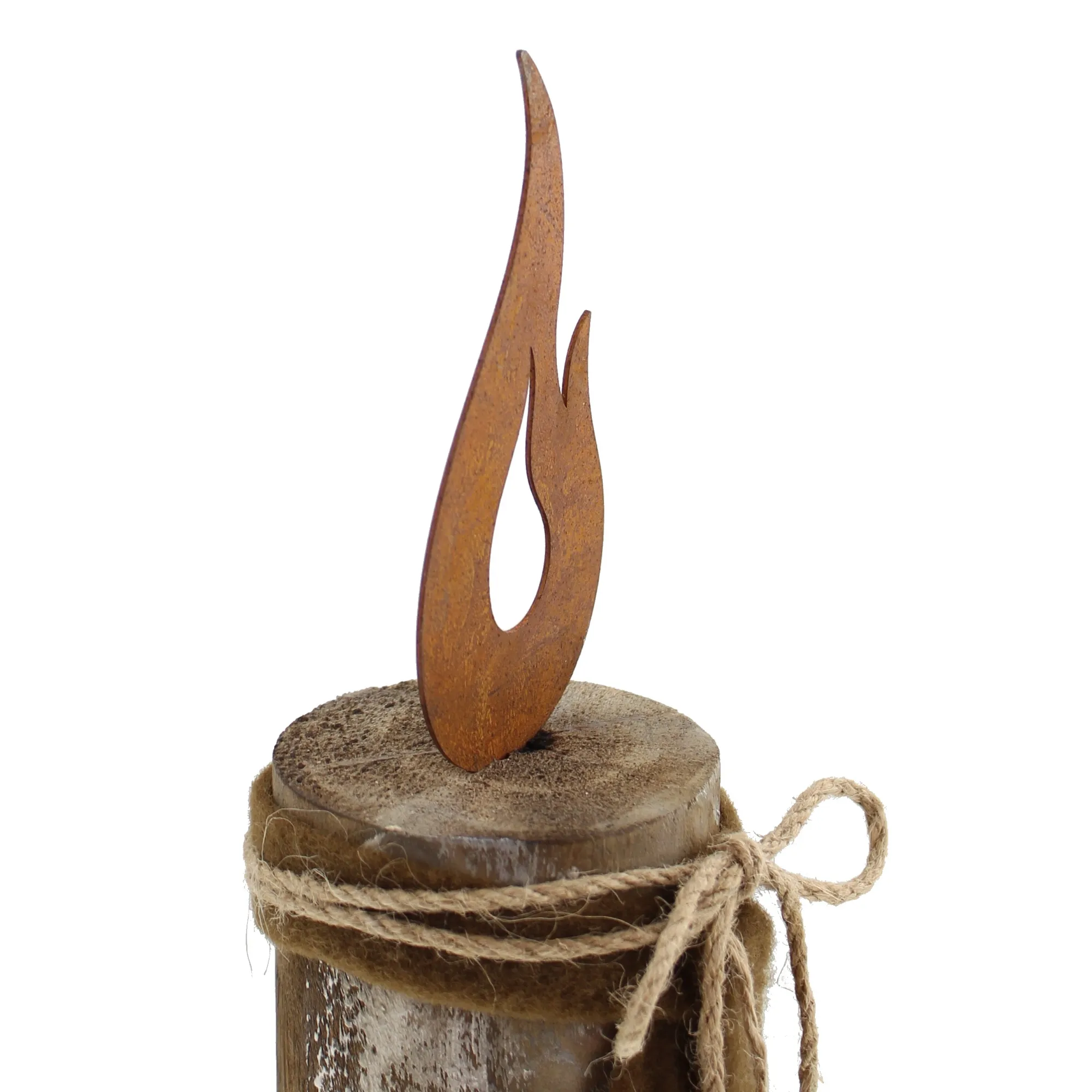 Säule "Flammendes Herz", 2er Set  im Frank Flechtwaren Online Shop für Nordischer Winter kaufen
