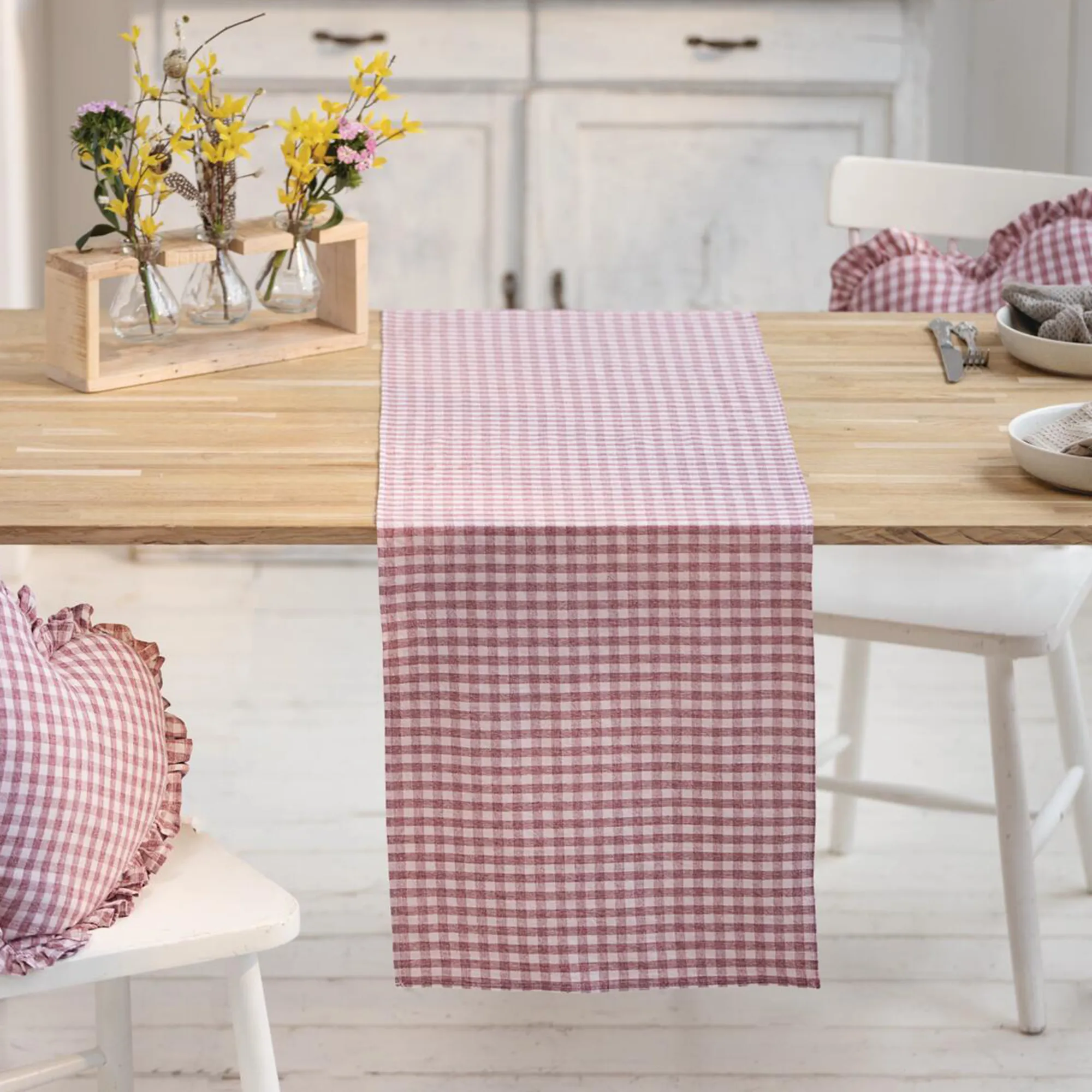 Tischläufer "Vintage Karo"  im Frank Flechtwaren Online Shop kaufen