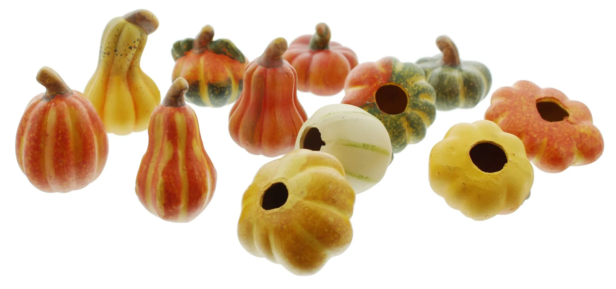 Terracotta-Kürbis, 12er Set  im Frank Flechtwaren Online Shop für Halloween kaufen