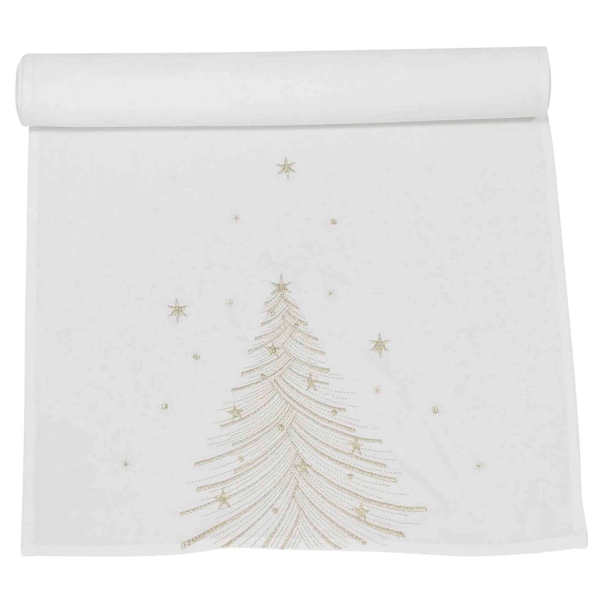 Tischläufer "Golden Christmas"  im Frank Flechtwaren Online Shop für Gold &amp; Schwarz kaufen