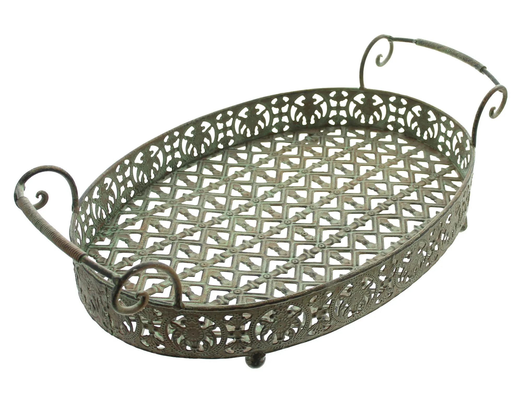 Tablett "Antik"  im Frank Flechtwaren Online Shop für Nostalgischer Herbstgarten kaufen