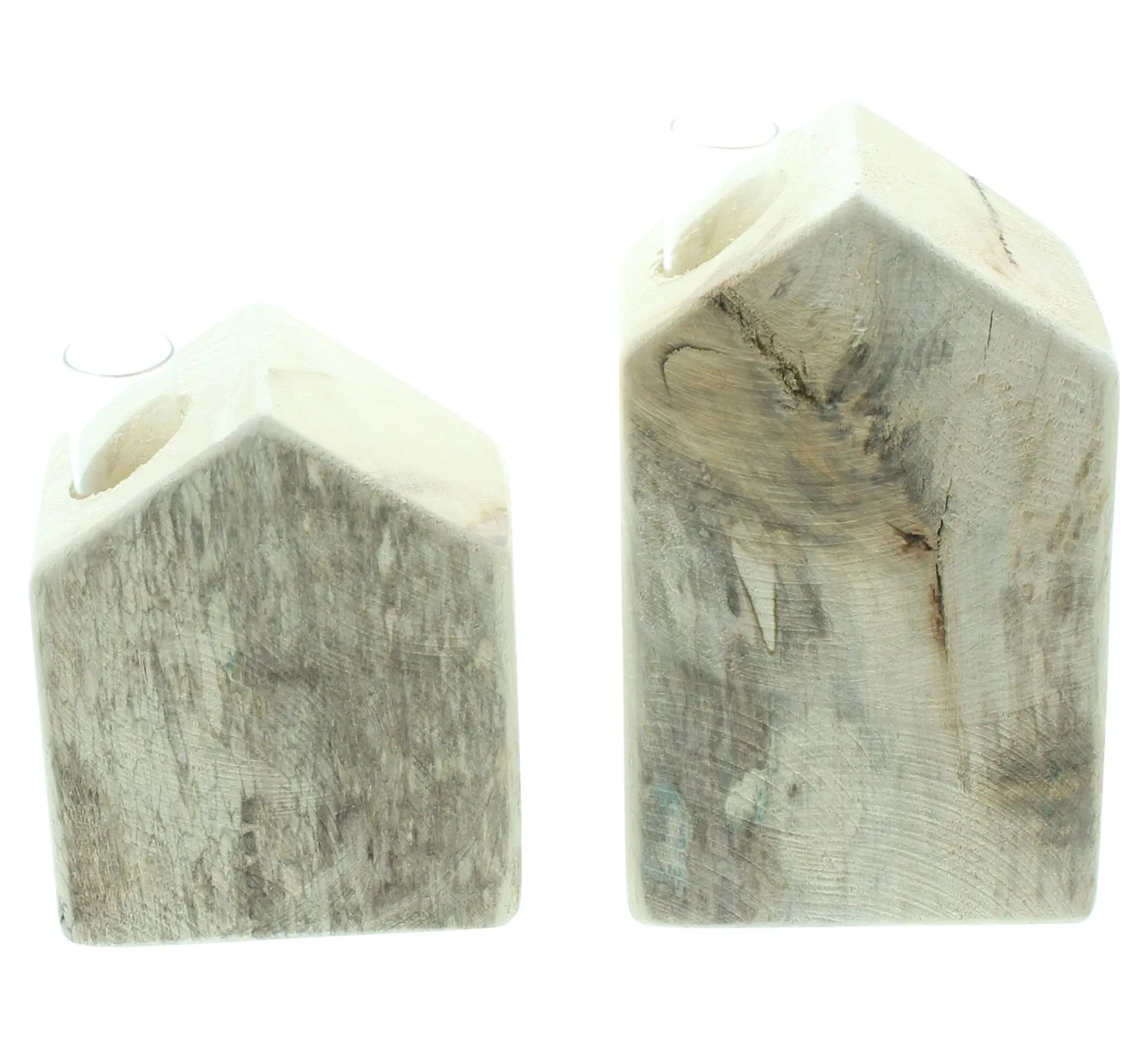 Vase "Häuschen", 2er Set  im Frank Flechtwaren Online Shop für Natur &amp; Grün kaufen