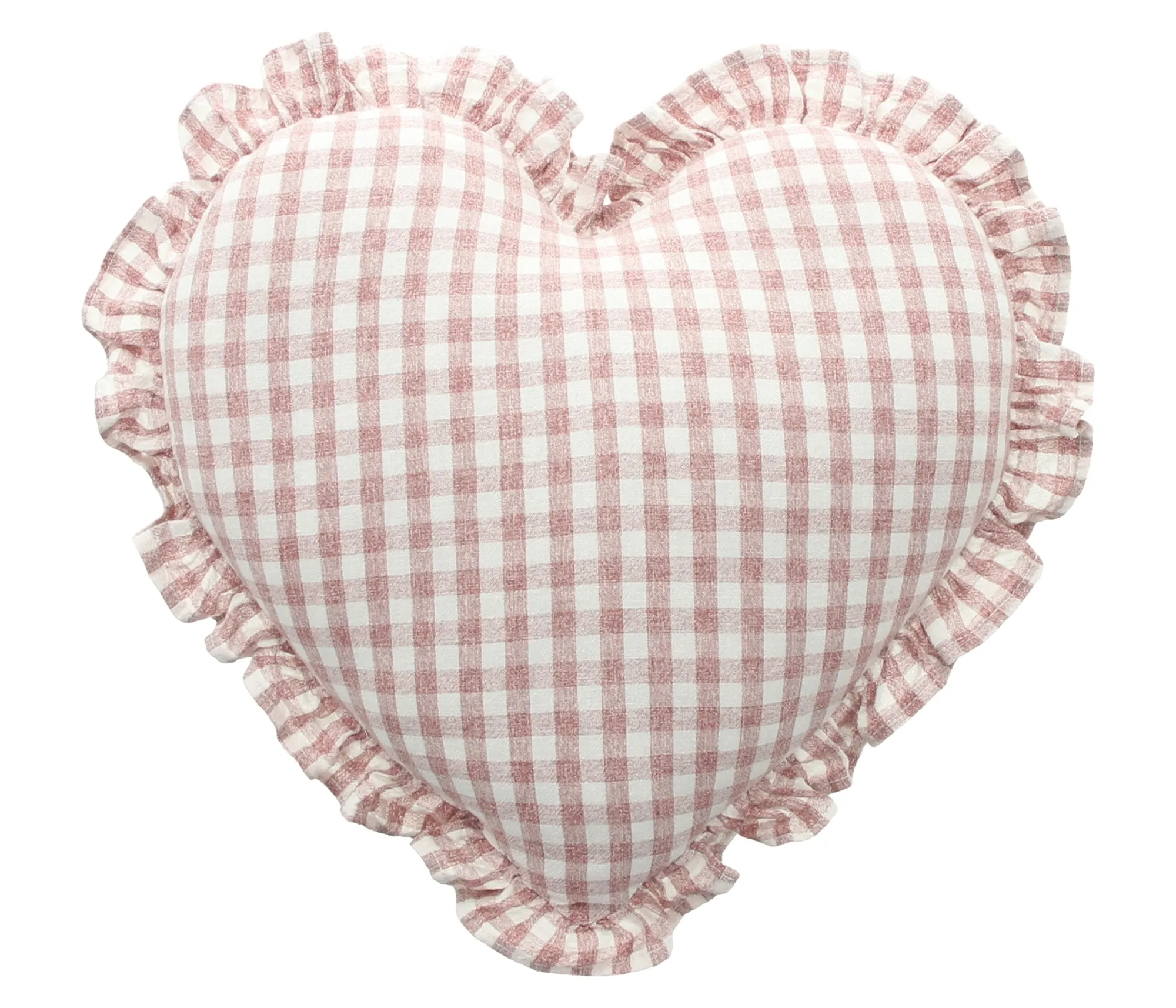 Herzkissen "Vintage Karo"  im Frank Flechtwaren Online Shop für Landhaus-Flair kaufen