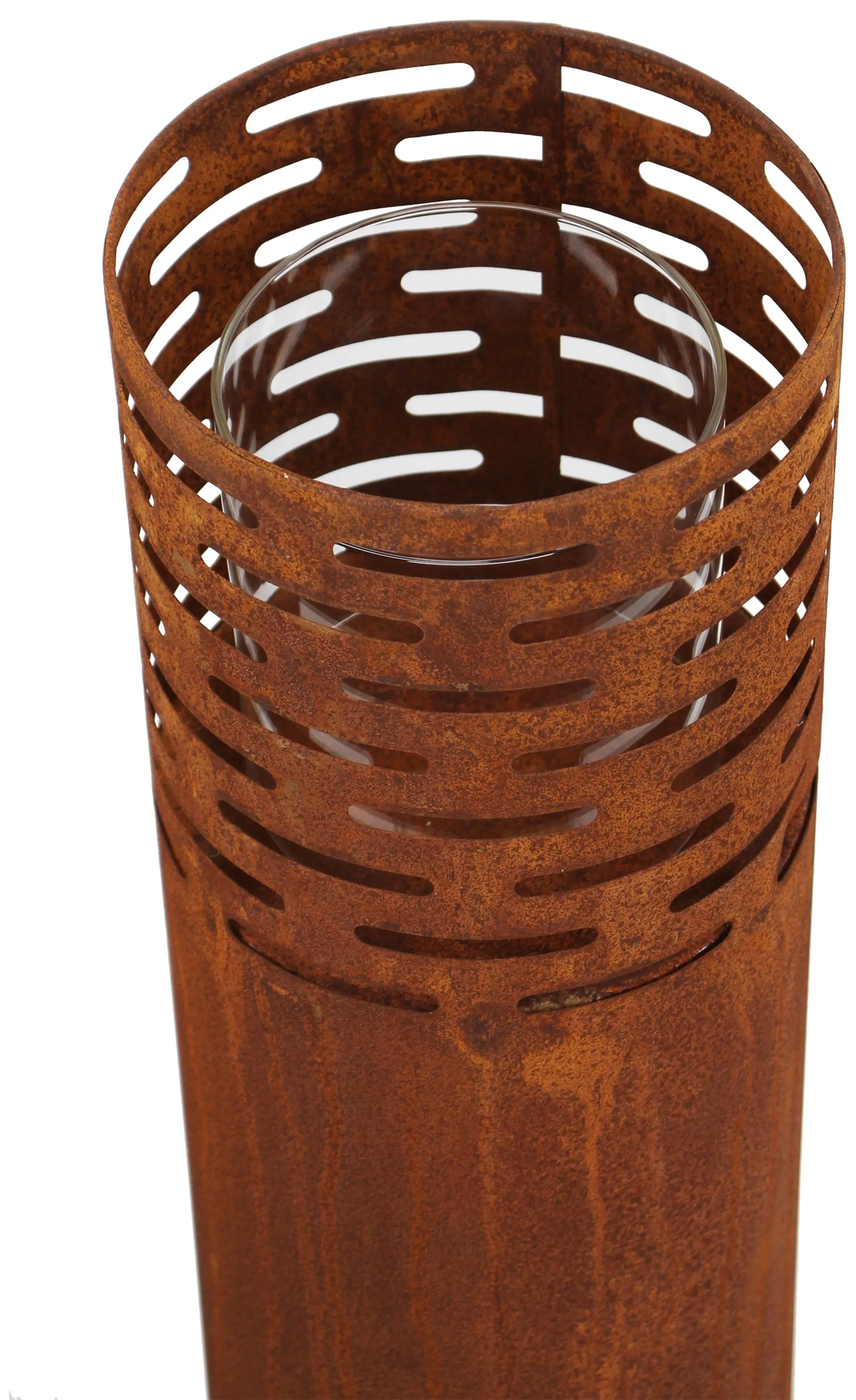 Windlicht "Rost-Säule", 2er Set  im Frank Flechtwaren Online Shop für Dekosäulen kaufen