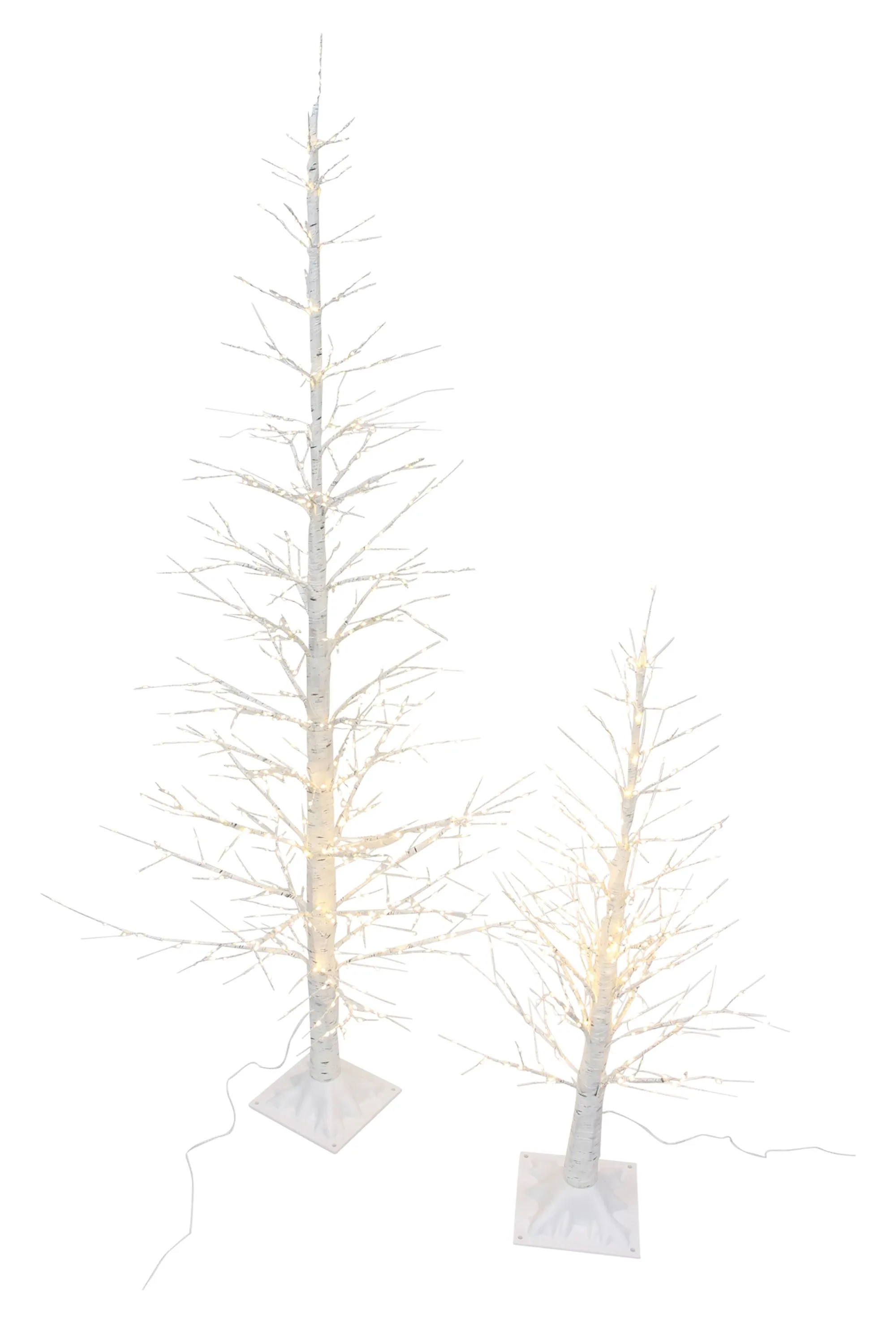 LED-Tanne "White Christmas", 2er Set  im Frank Flechtwaren Online Shop für Tannenbäume kaufen
