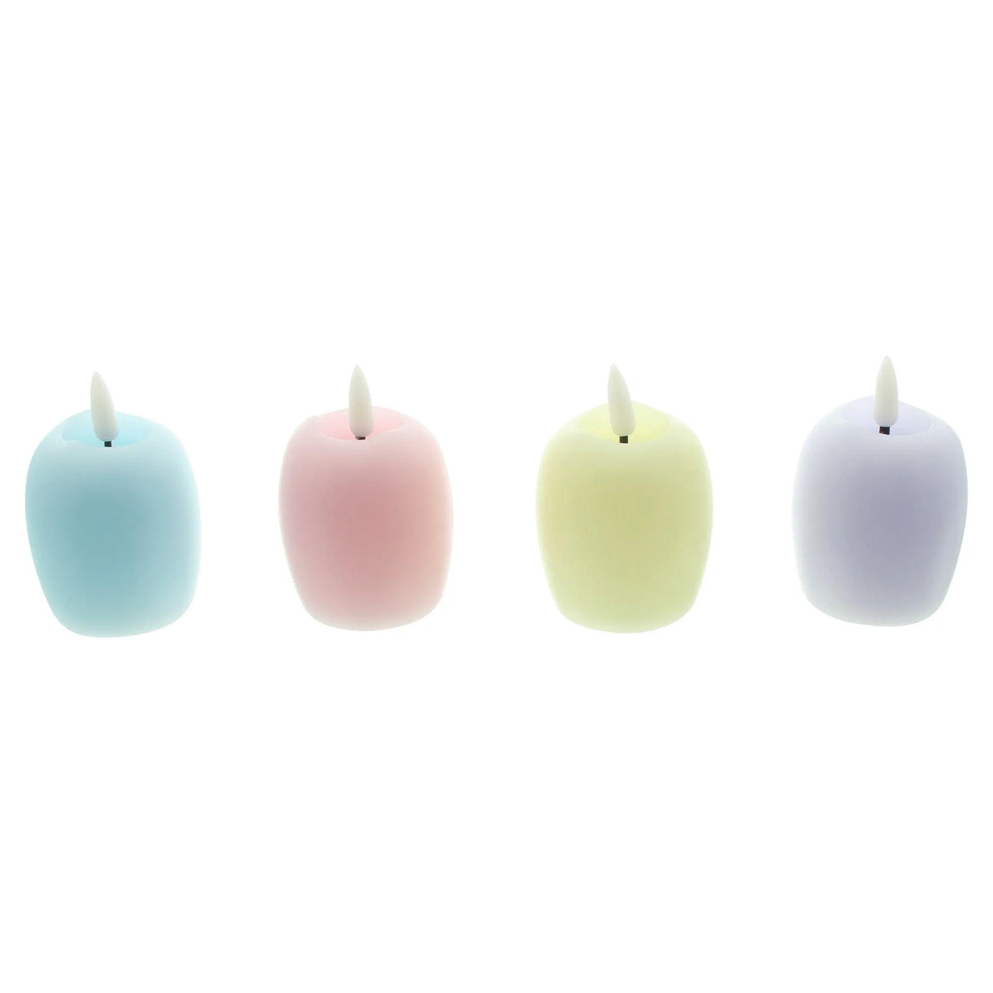 LED-Kerze "Pastell-Ei", 4er Set  im Frank Flechtwaren Online Shop für Kerzen &amp; LED-Kerzen kaufen
