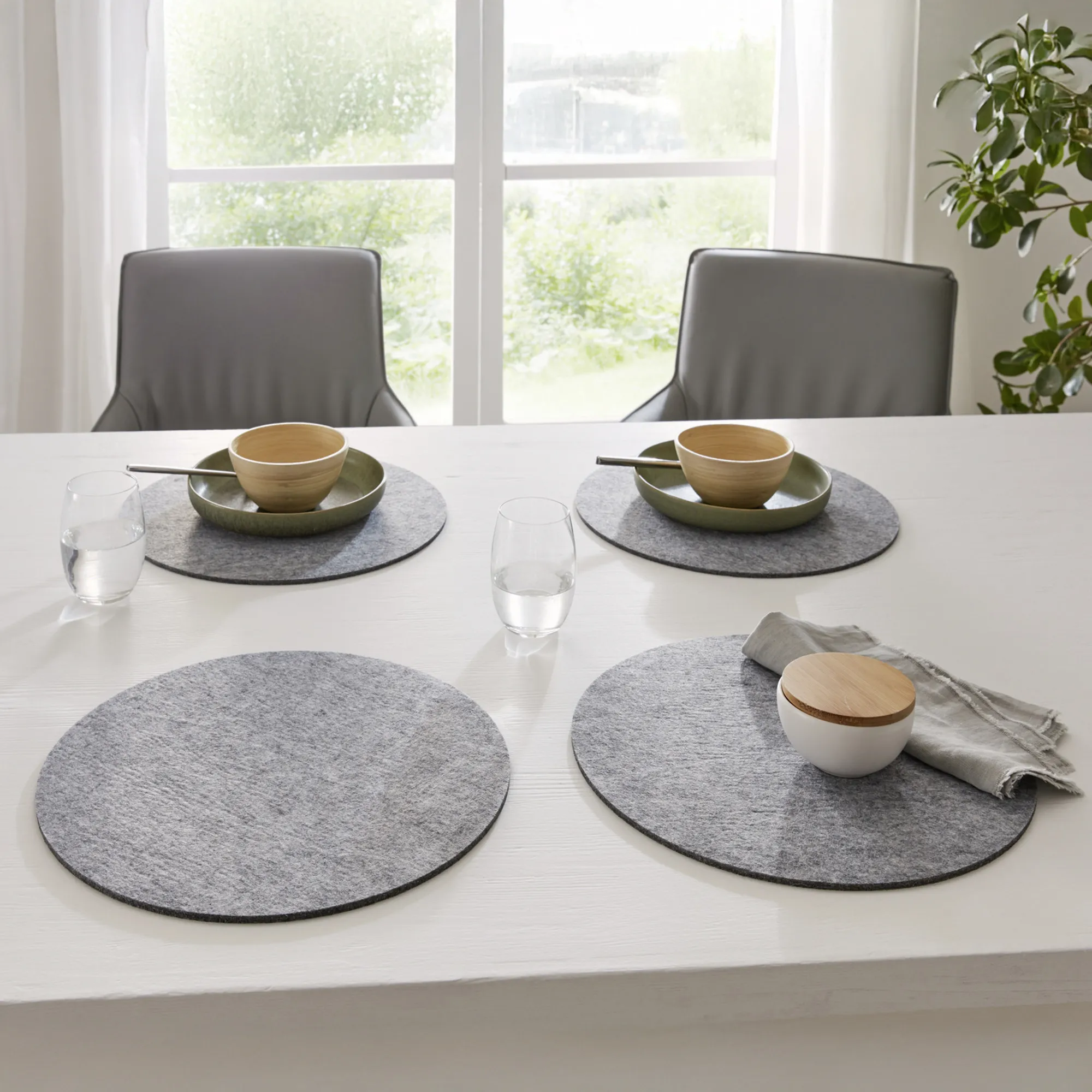 Platzmatte "Grey", 4er Set  im Frank Flechtwaren Online Shop kaufen