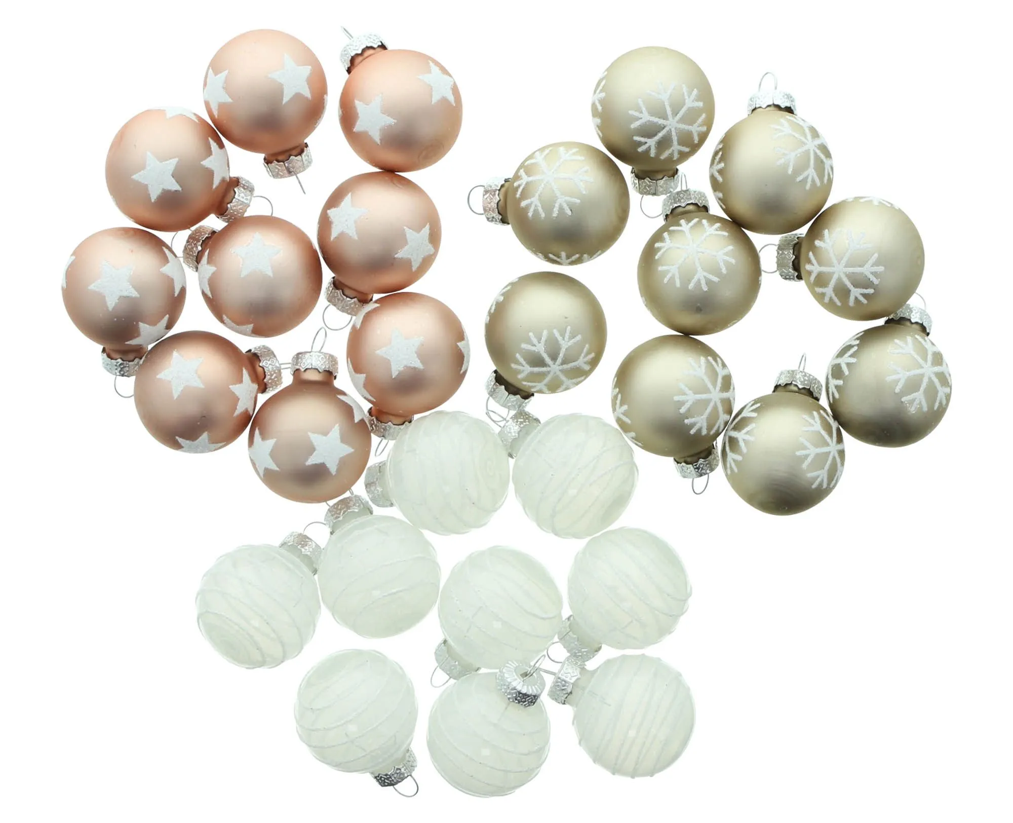 Christbaumschmuck "Stern &amp; Schneeflocke", 27er Set  im Frank Flechtwaren Online Shop für Dekohänger  kaufen