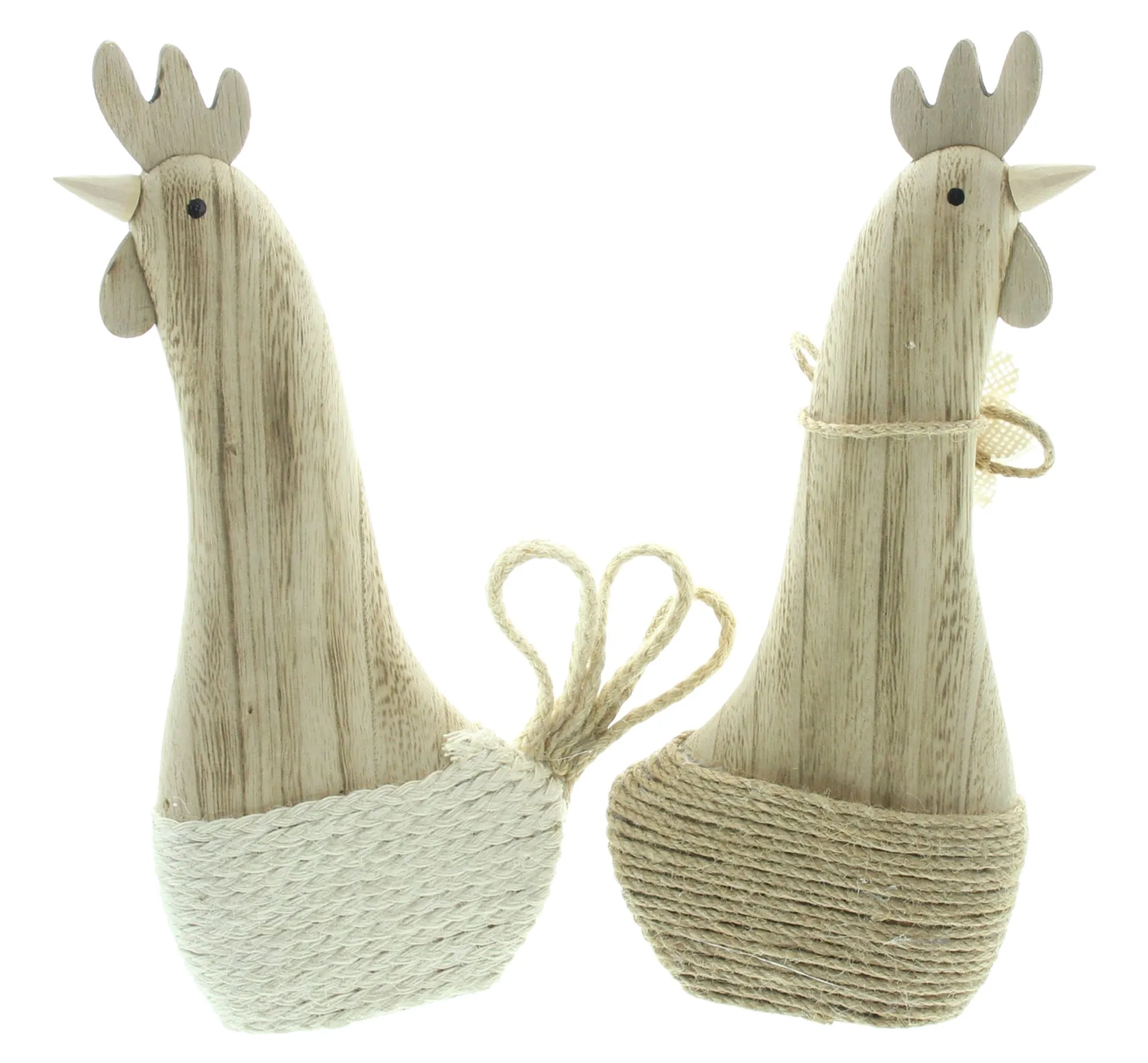 Huhn "Bertha &amp; Louise", 2er Set  im Frank Flechtwaren Online Shop für Hasen &amp; Co kaufen